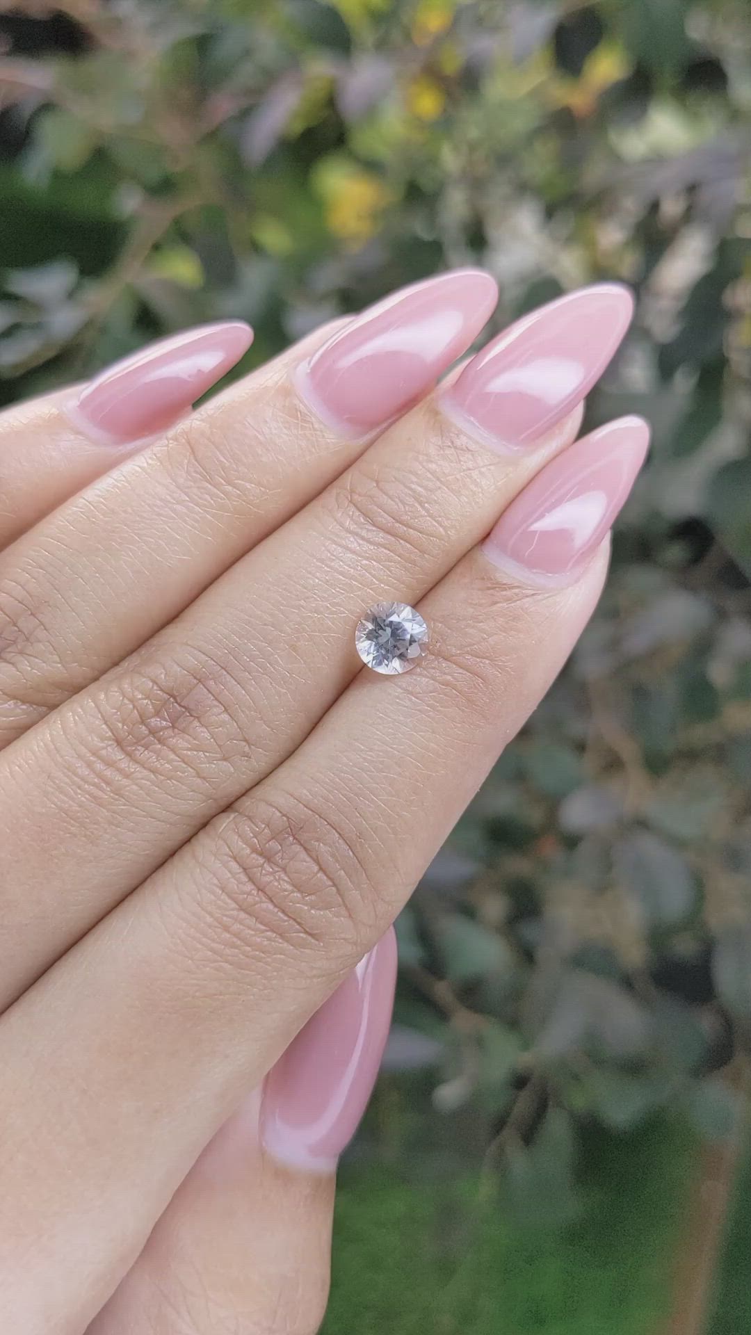 1.17 Ct. White Sapphire from Ceylon (Sri Lanka) Size Video