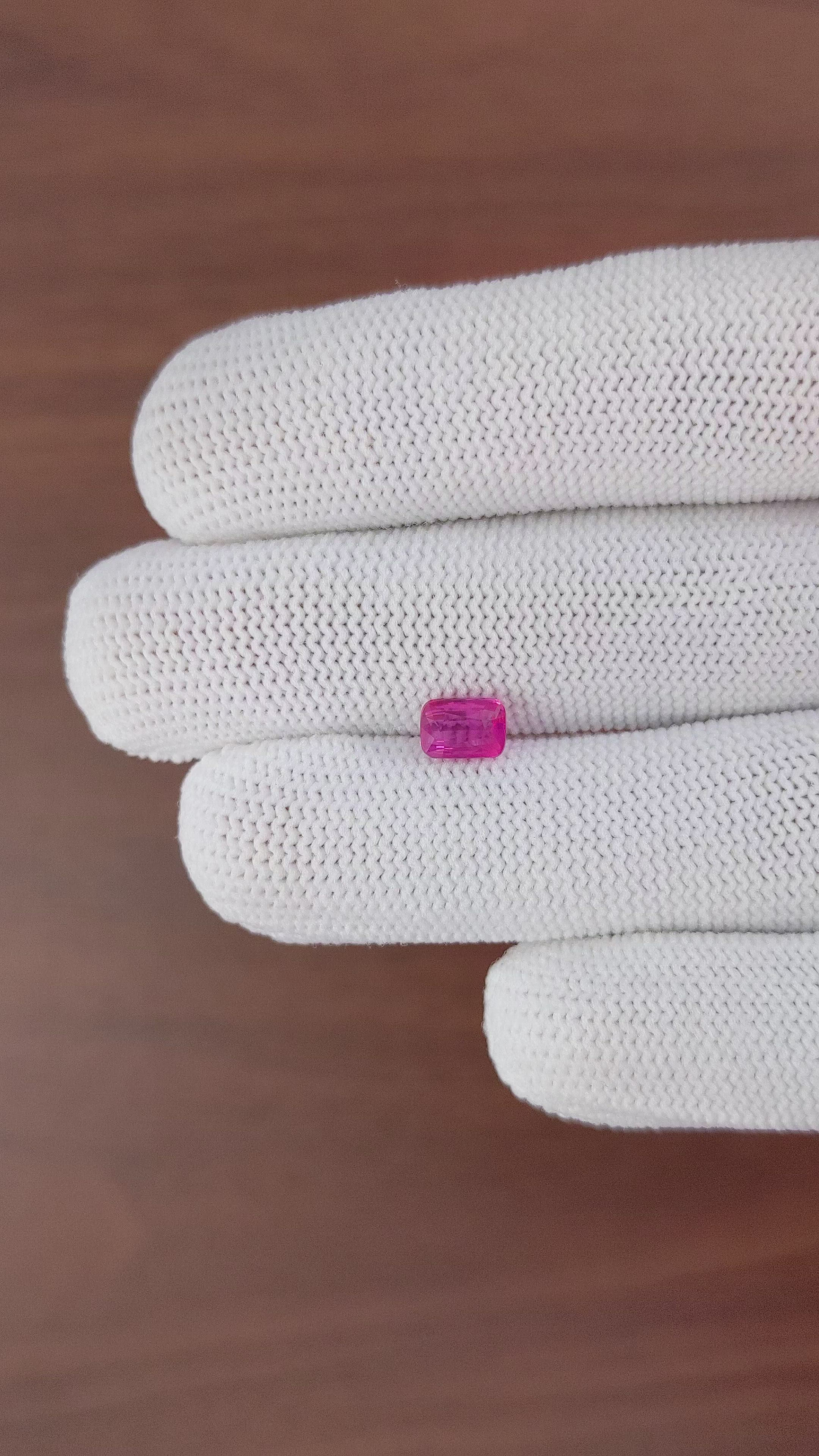1.01 Ct. Pink Sapphire from Tanzania Size Video