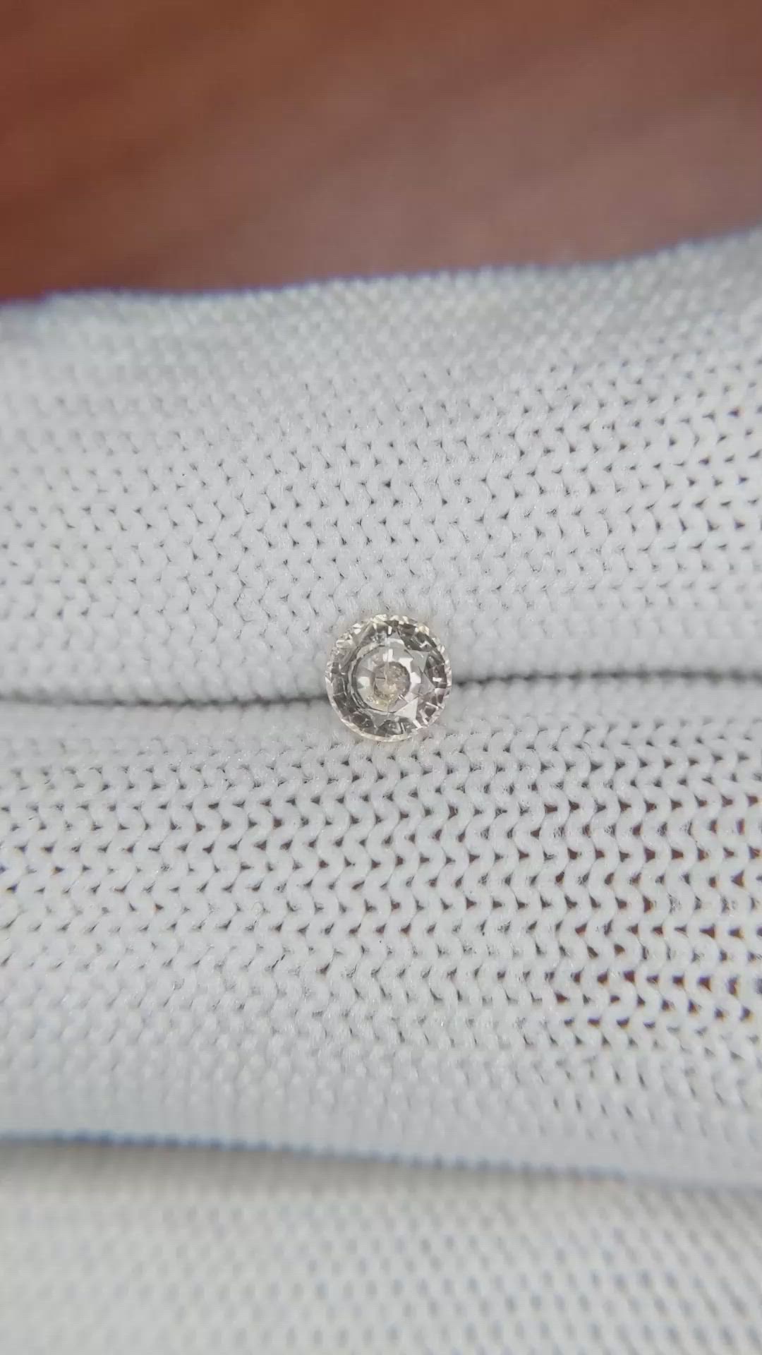 0.55 Ct. Peach Sapphire from Ceylon (Sri Lanka) Size Video