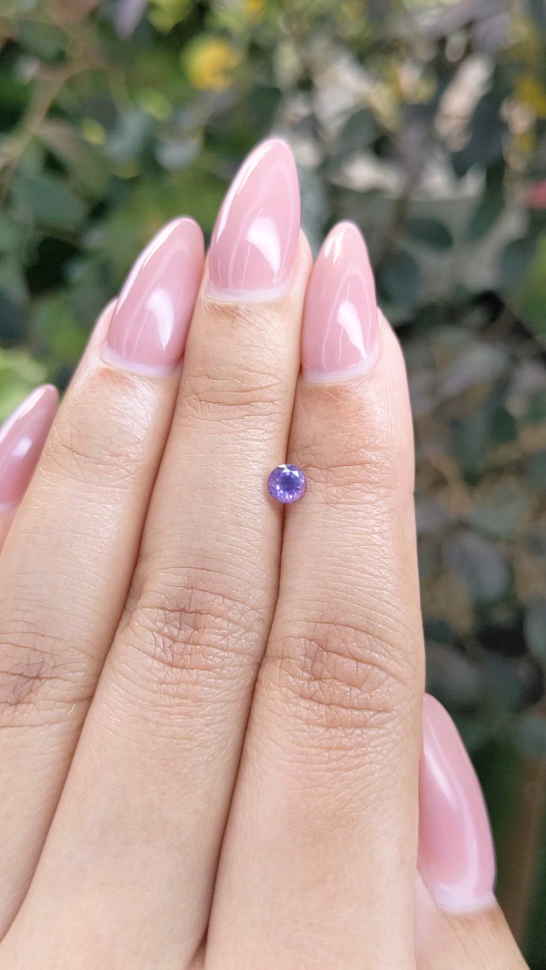 0.43 Ct. Purple Sapphire from Ceylon (Sri Lanka) Size Video