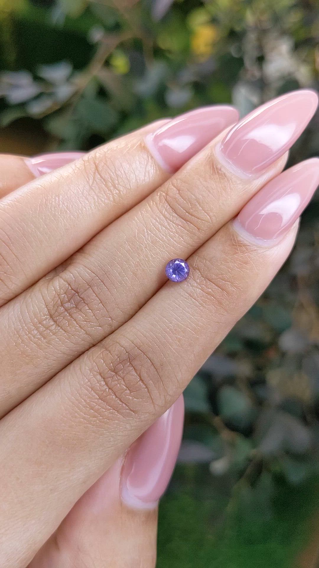 0.43 Ct. Purple Sapphire from Ceylon (Sri Lanka) Size Video