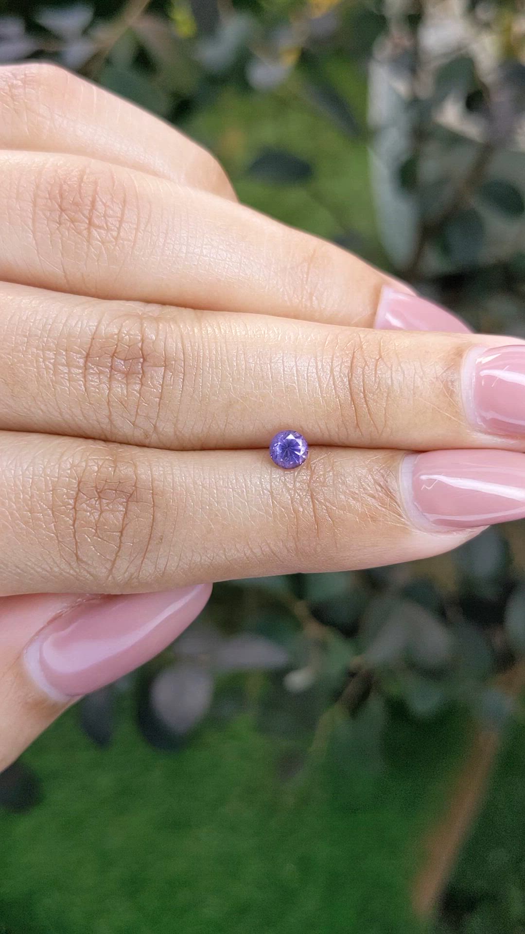 0.43 Ct. Purple Sapphire from Ceylon (Sri Lanka) Size Video
