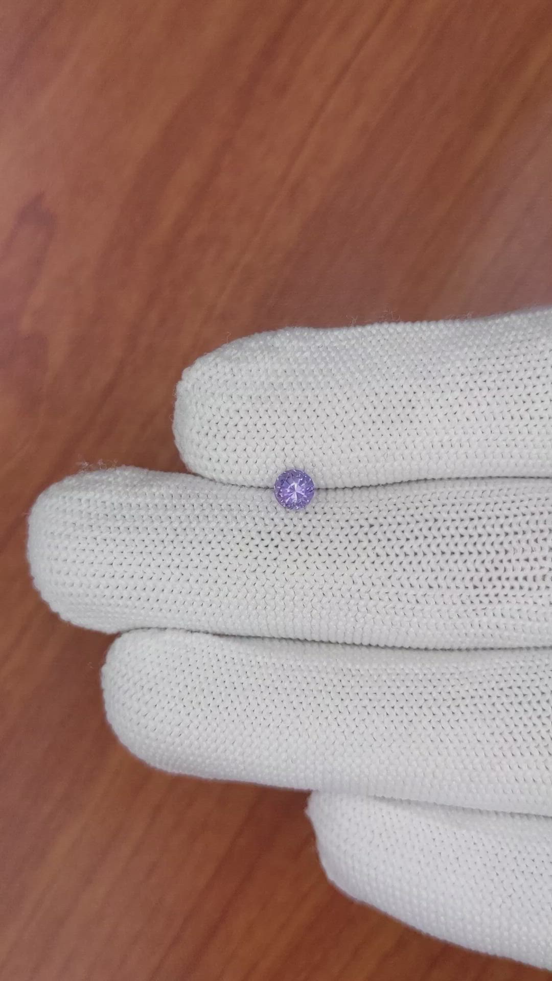 0.43 Ct. Purple Sapphire from Ceylon (Sri Lanka) Size Video