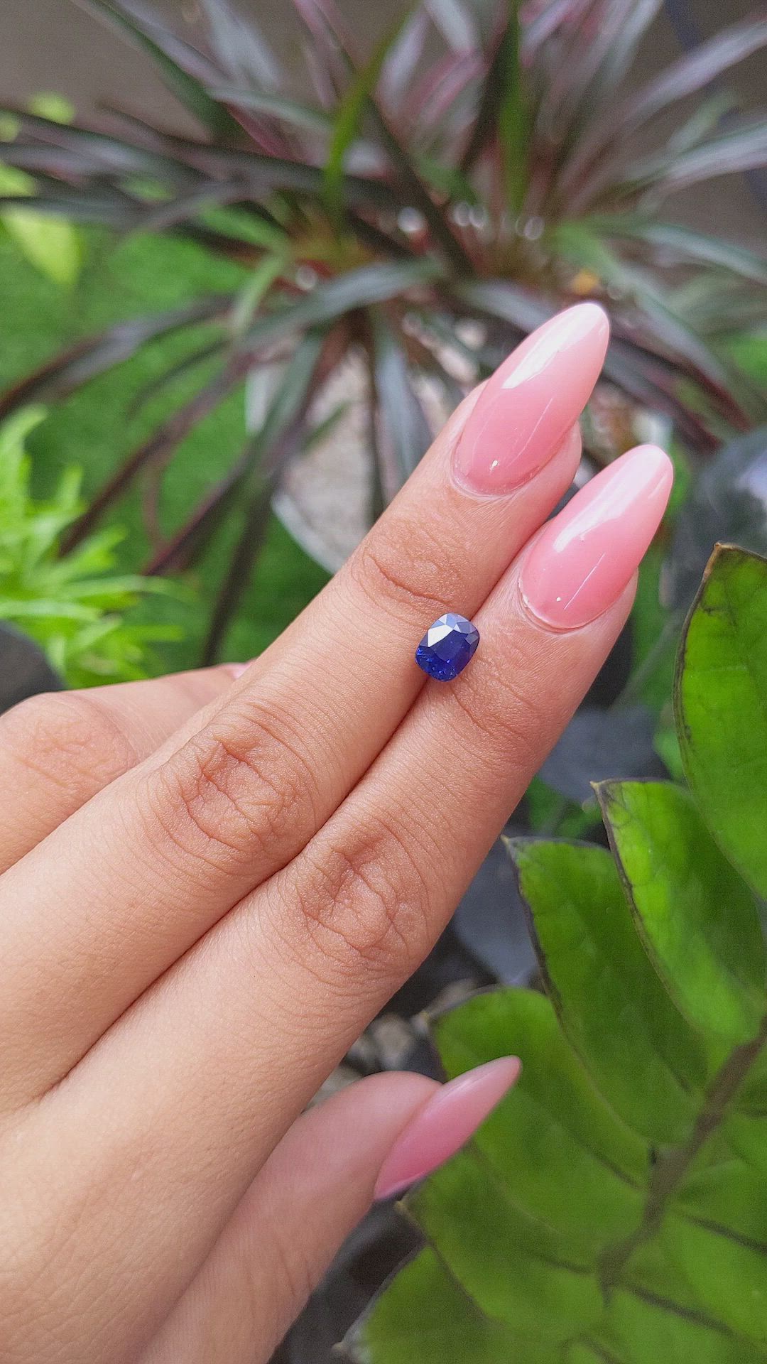 1.58 Ct. Blue Sapphire from Tanzania Size Video