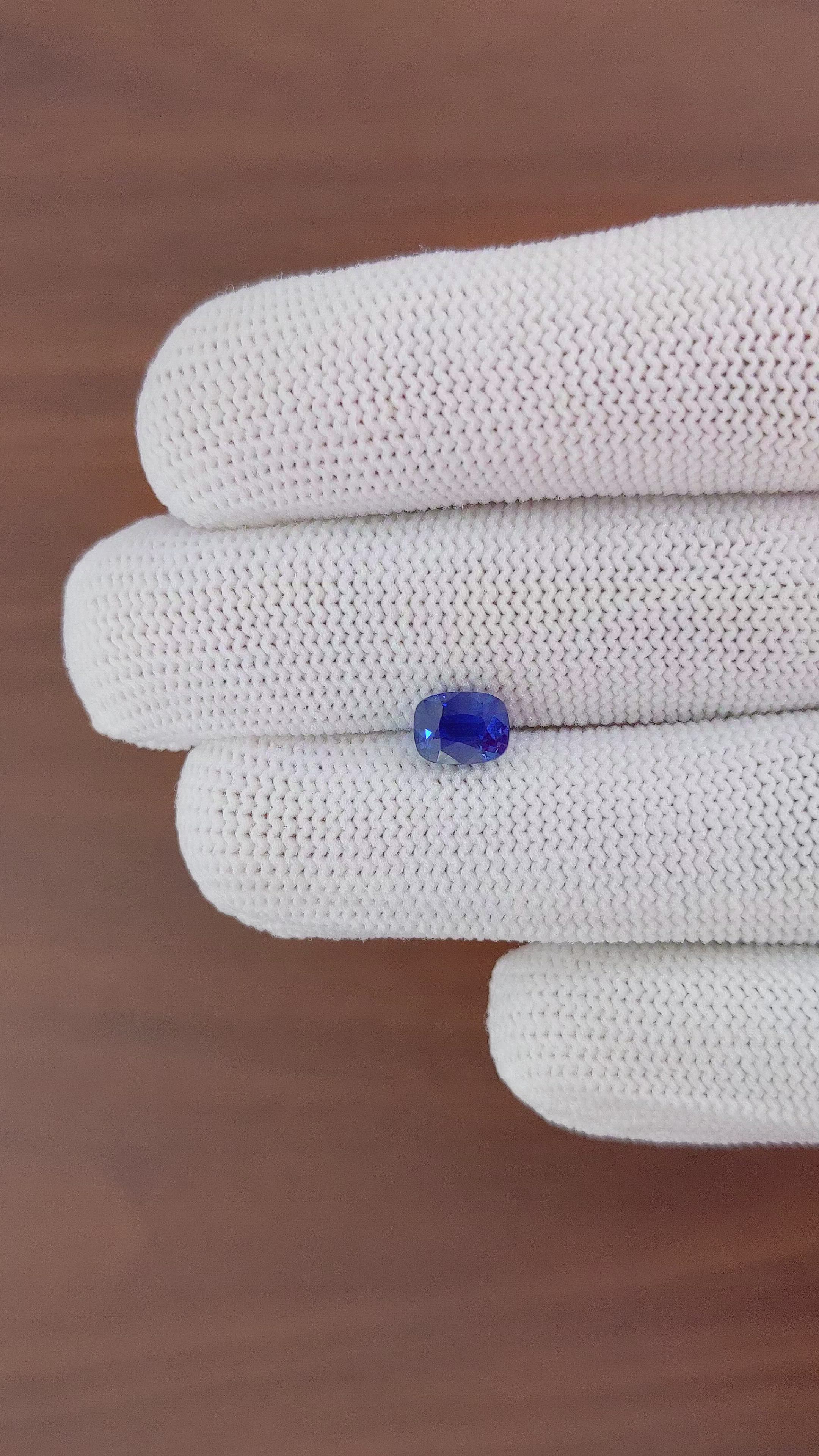 1.58 Ct. Blue Sapphire from Tanzania Size Video