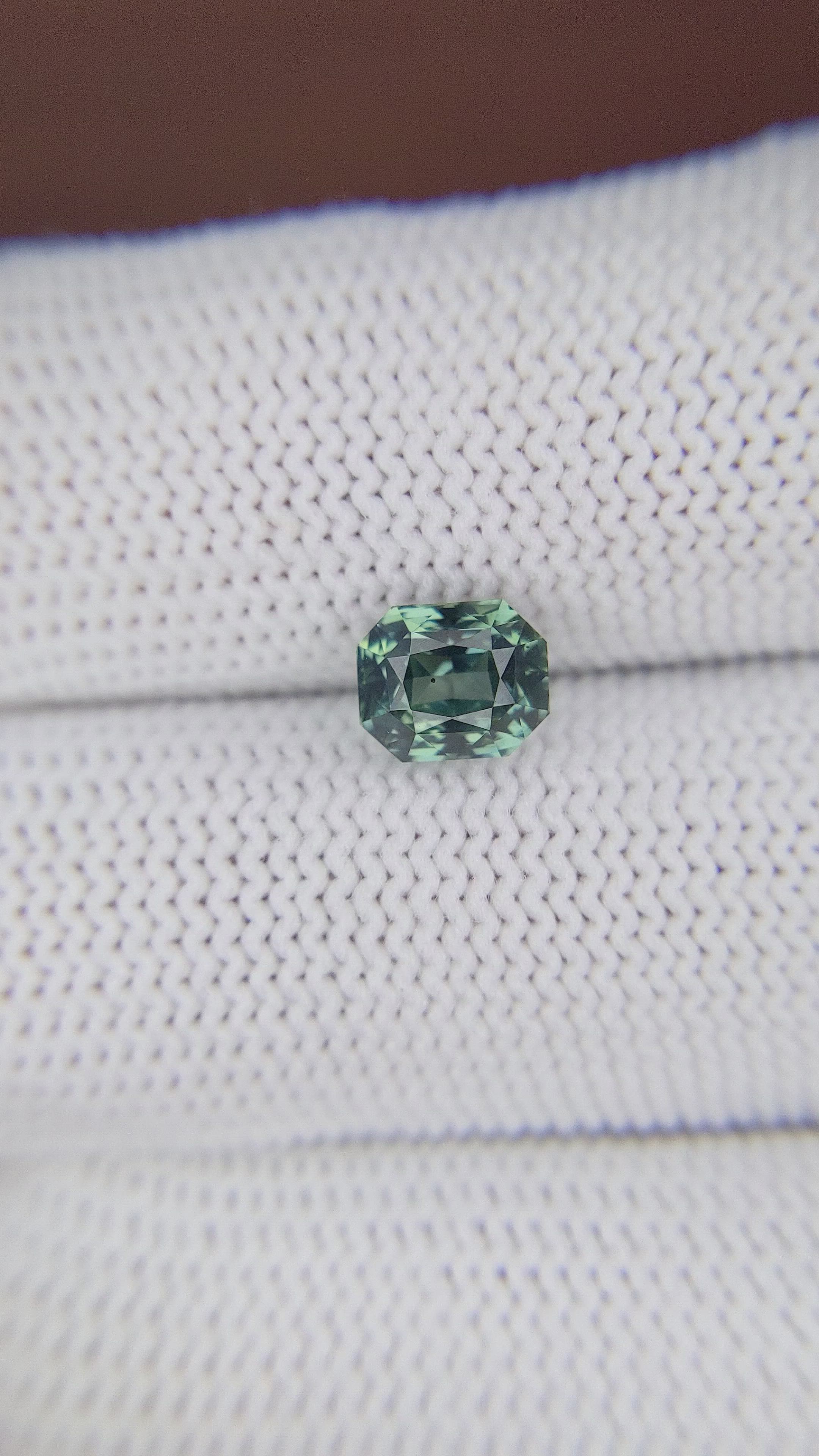 2.02 Ct. Bluish Green Sapphire from Tanzania Size Video