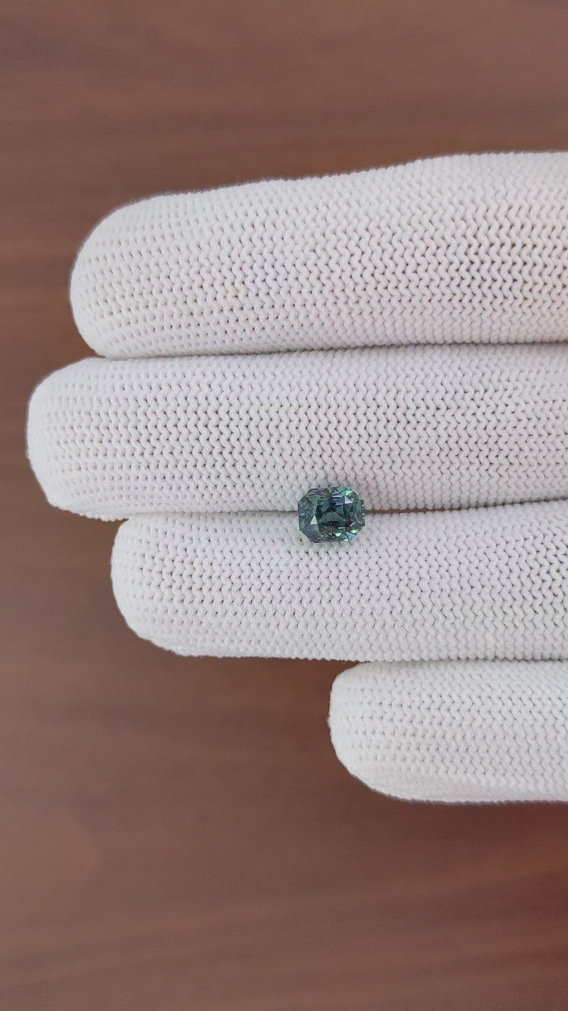 2.02 Ct. Bluish Green Sapphire from Tanzania Size Video