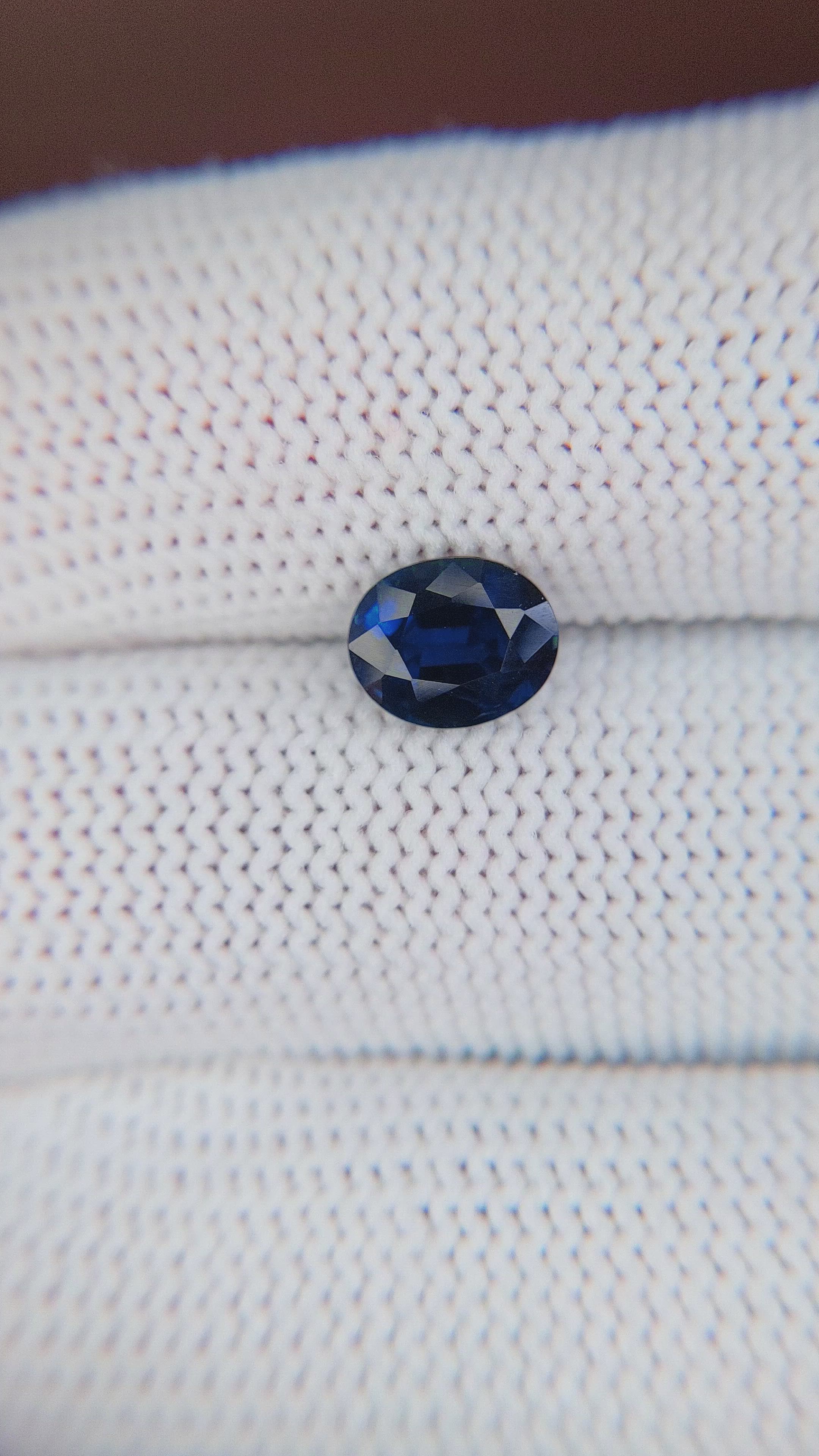1.53 Ct. Blue Sapphire from Tanzania Size Video