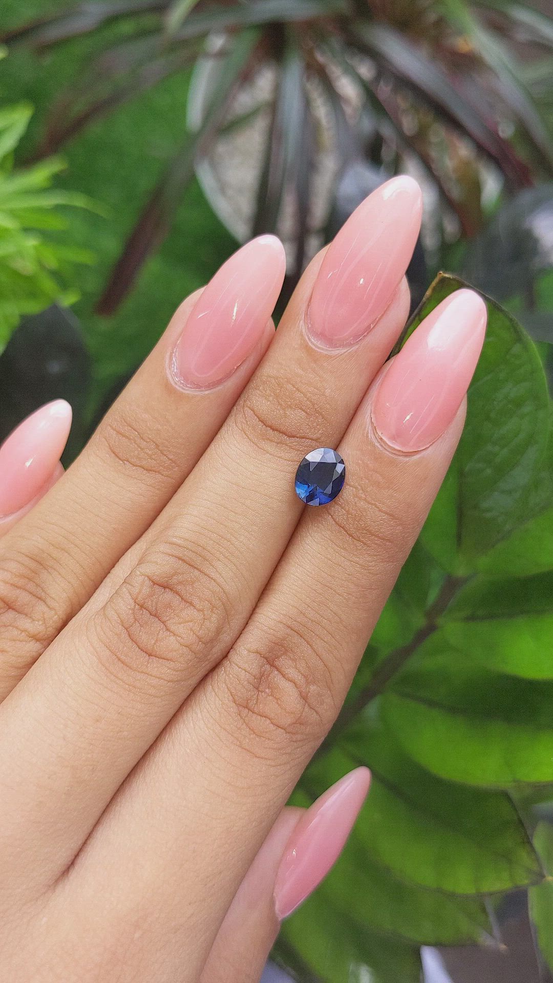 1.53 Ct. Blue Sapphire from Tanzania Size Video