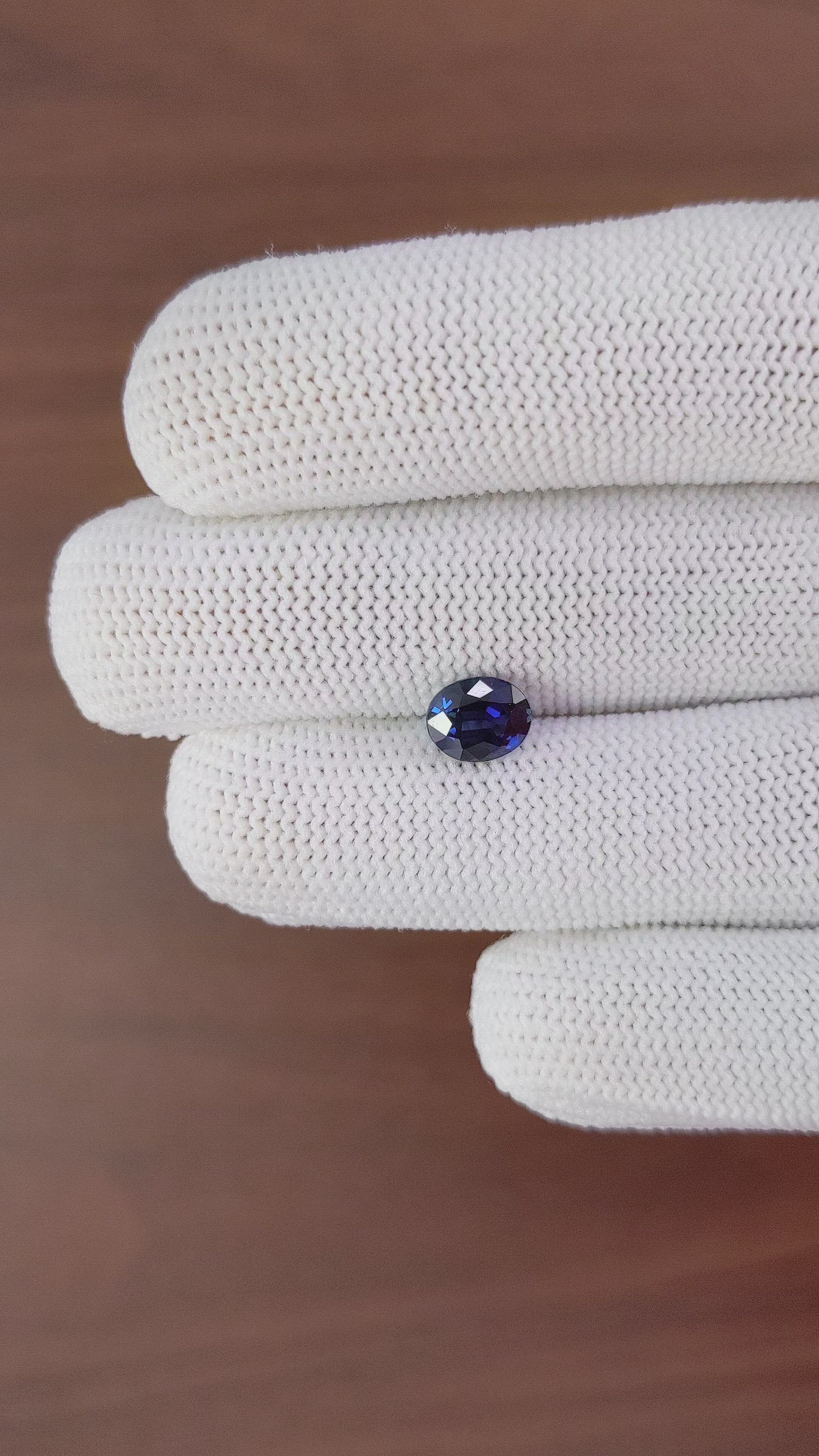 1.53 Ct. Blue Sapphire from Tanzania Size Video