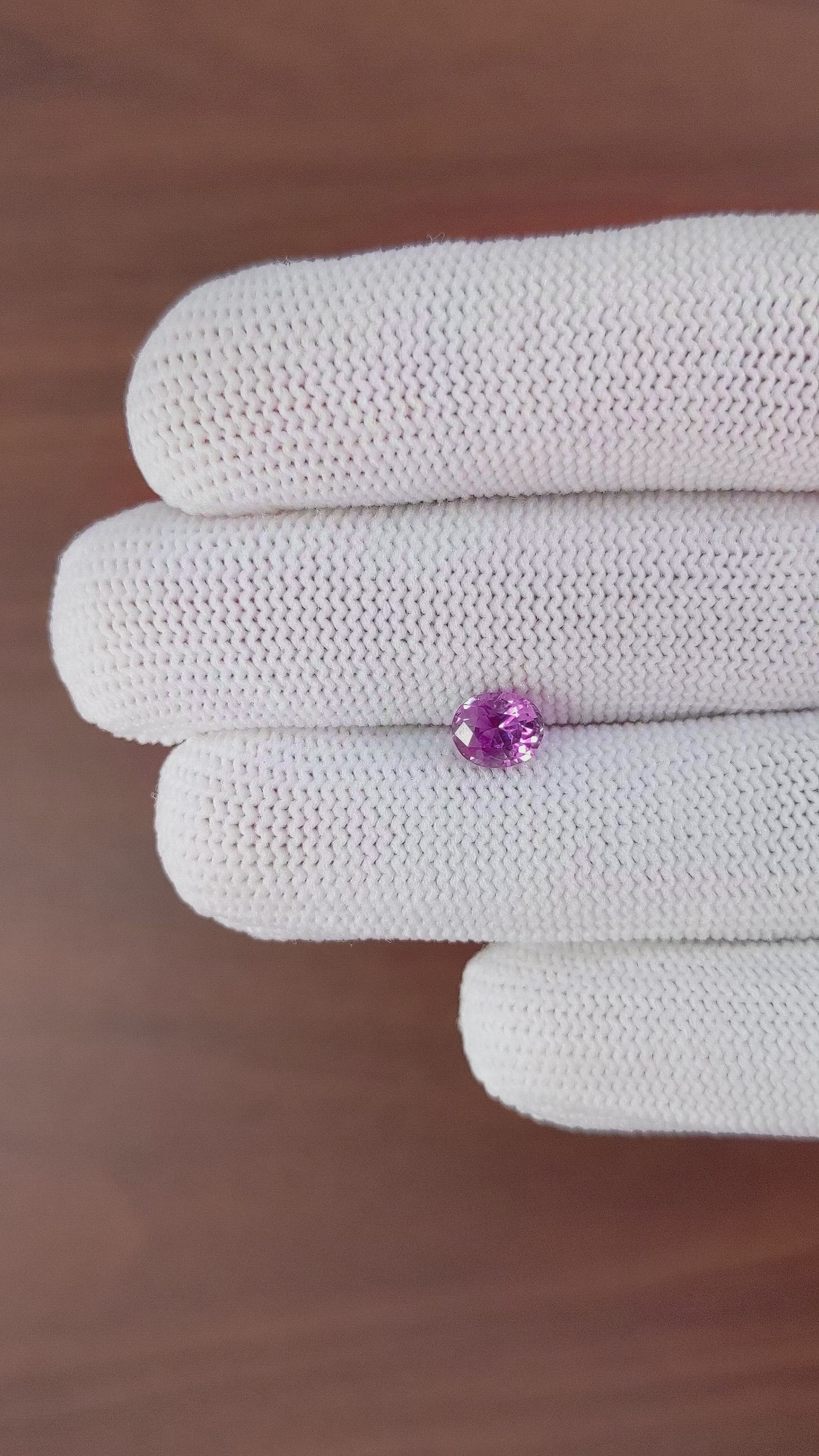 1.13 Ct. Pinkish Purple Sapphire from Tanzania Size Video