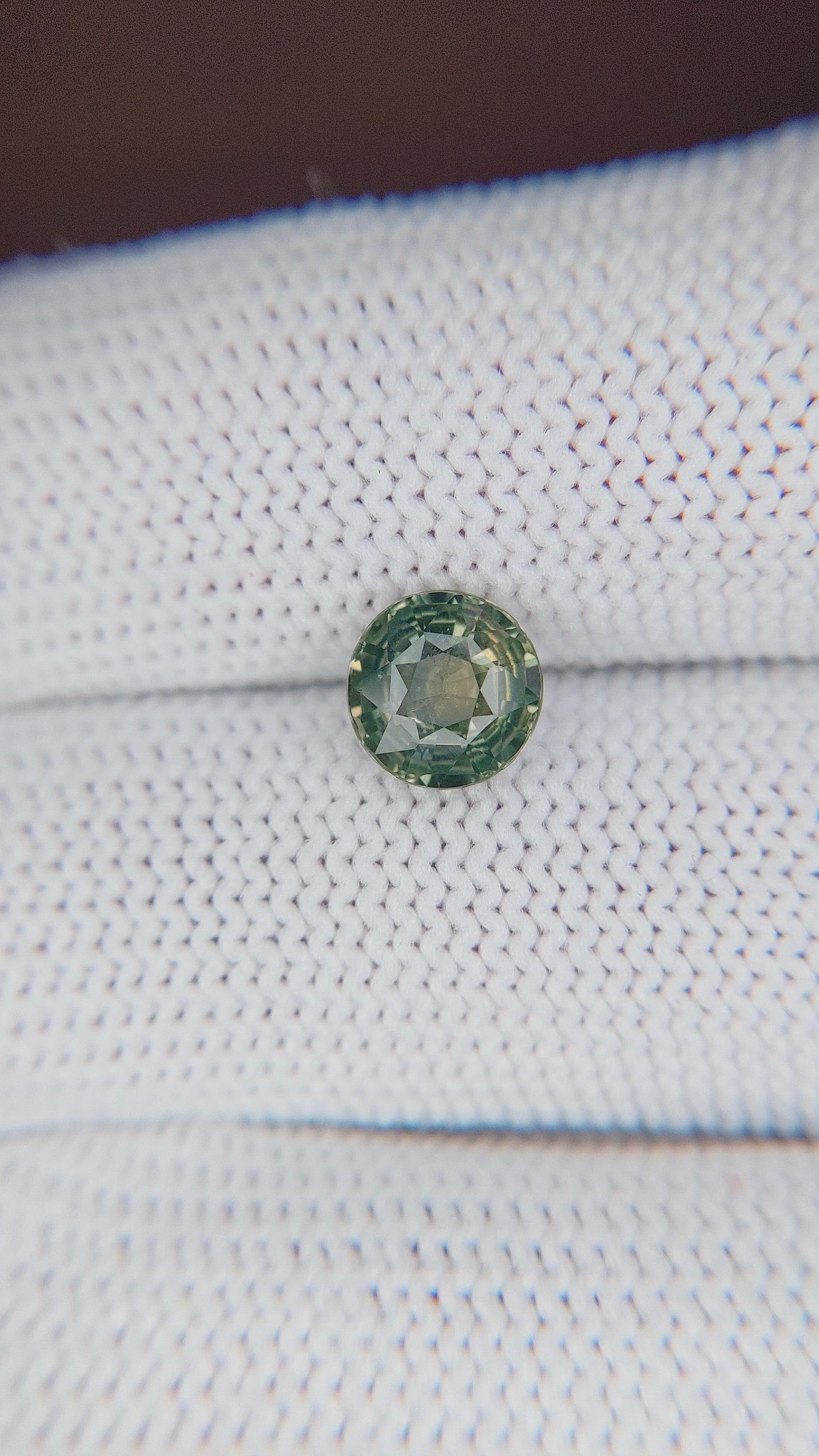 1.58 Ct. Bluish Green Sapphire from Tanzania Size Video