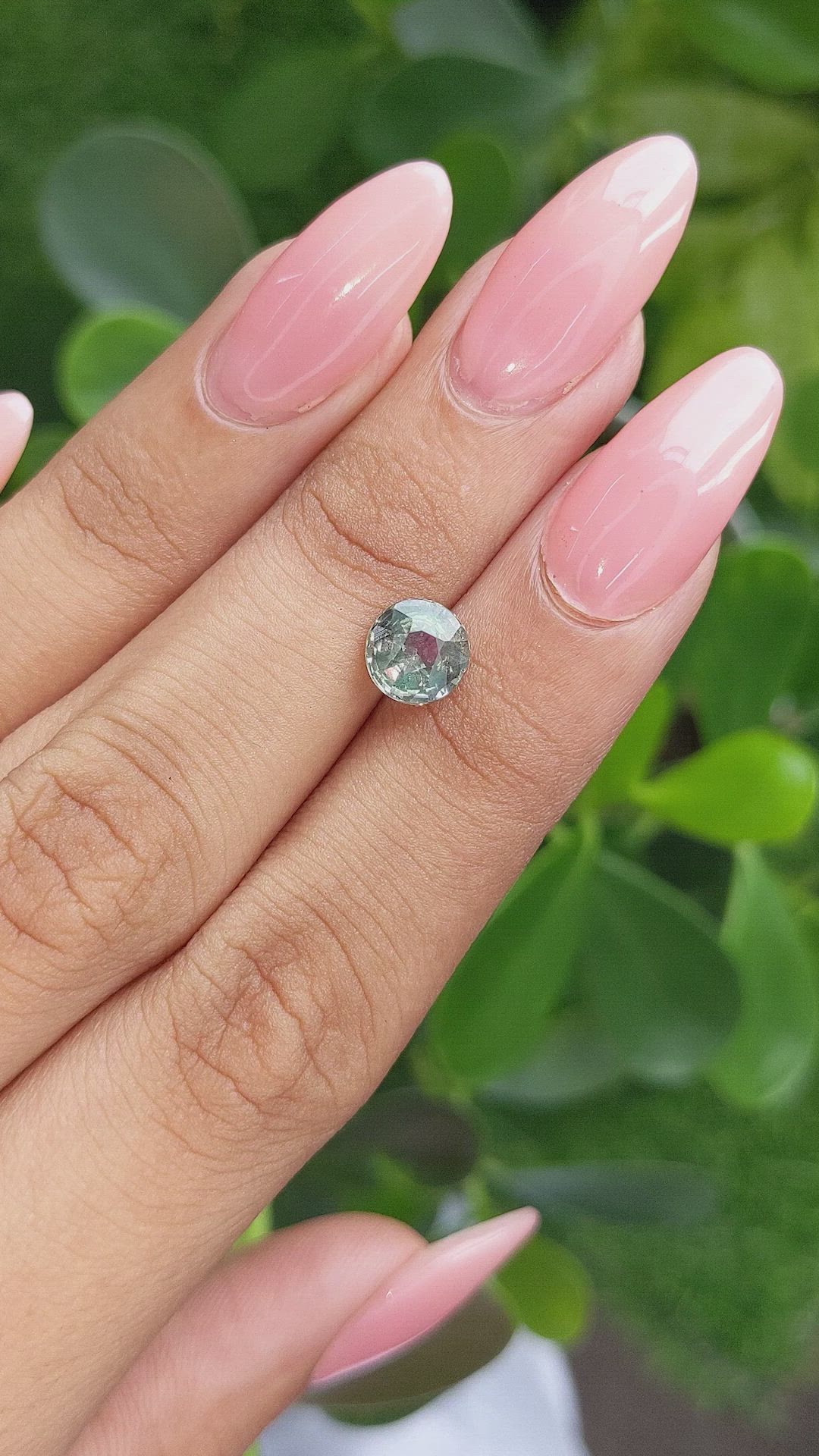 1.58 Ct. Bluish Green Sapphire from Tanzania Size Video