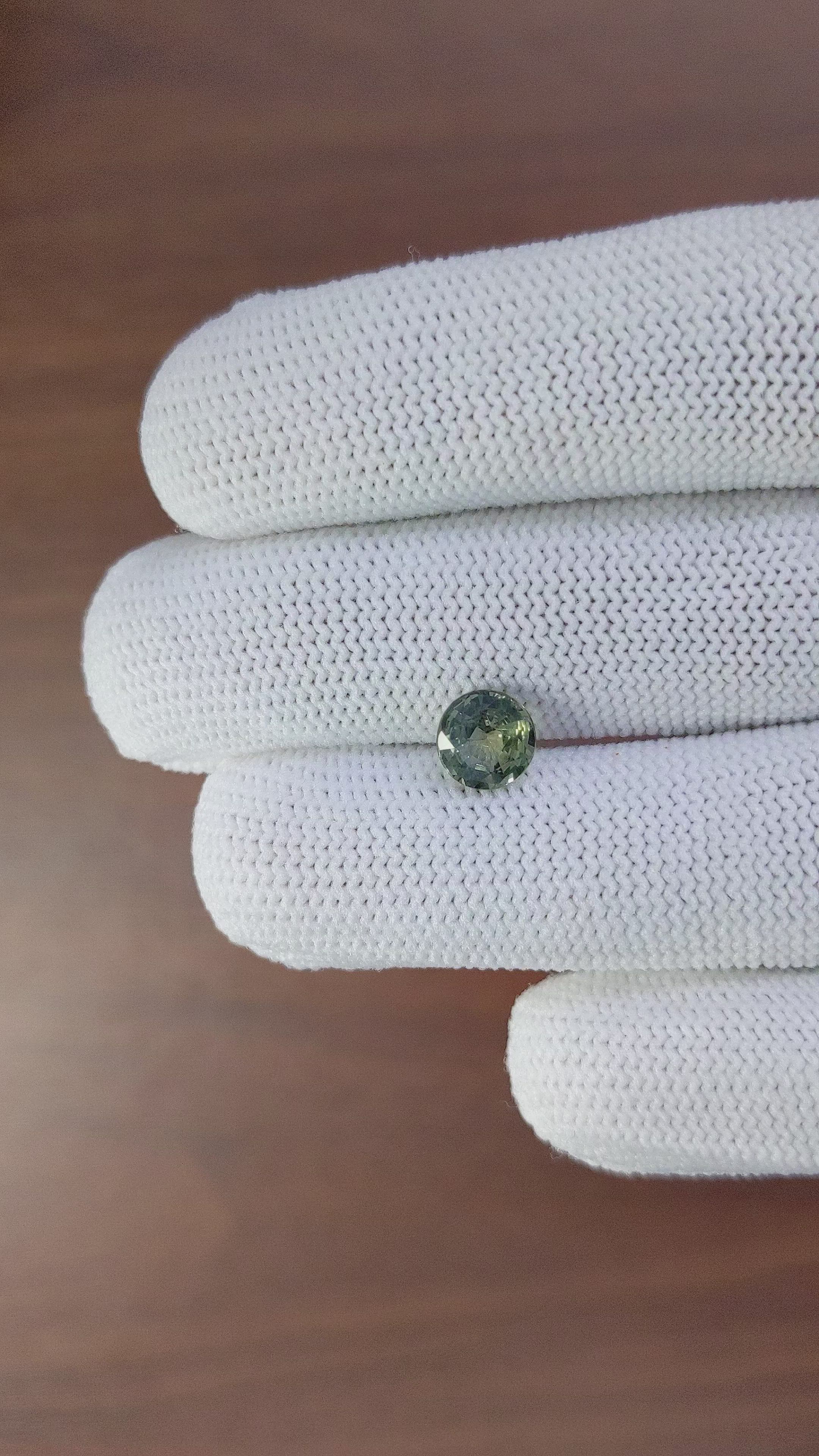 1.58 Ct. Bluish Green Sapphire from Tanzania Size Video