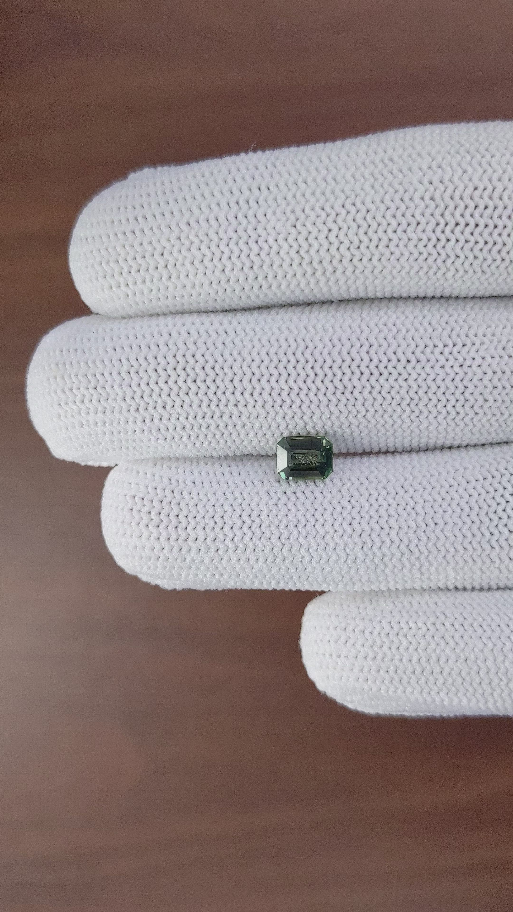 1.04 Ct. Green Sapphire from Tanzania Size Video