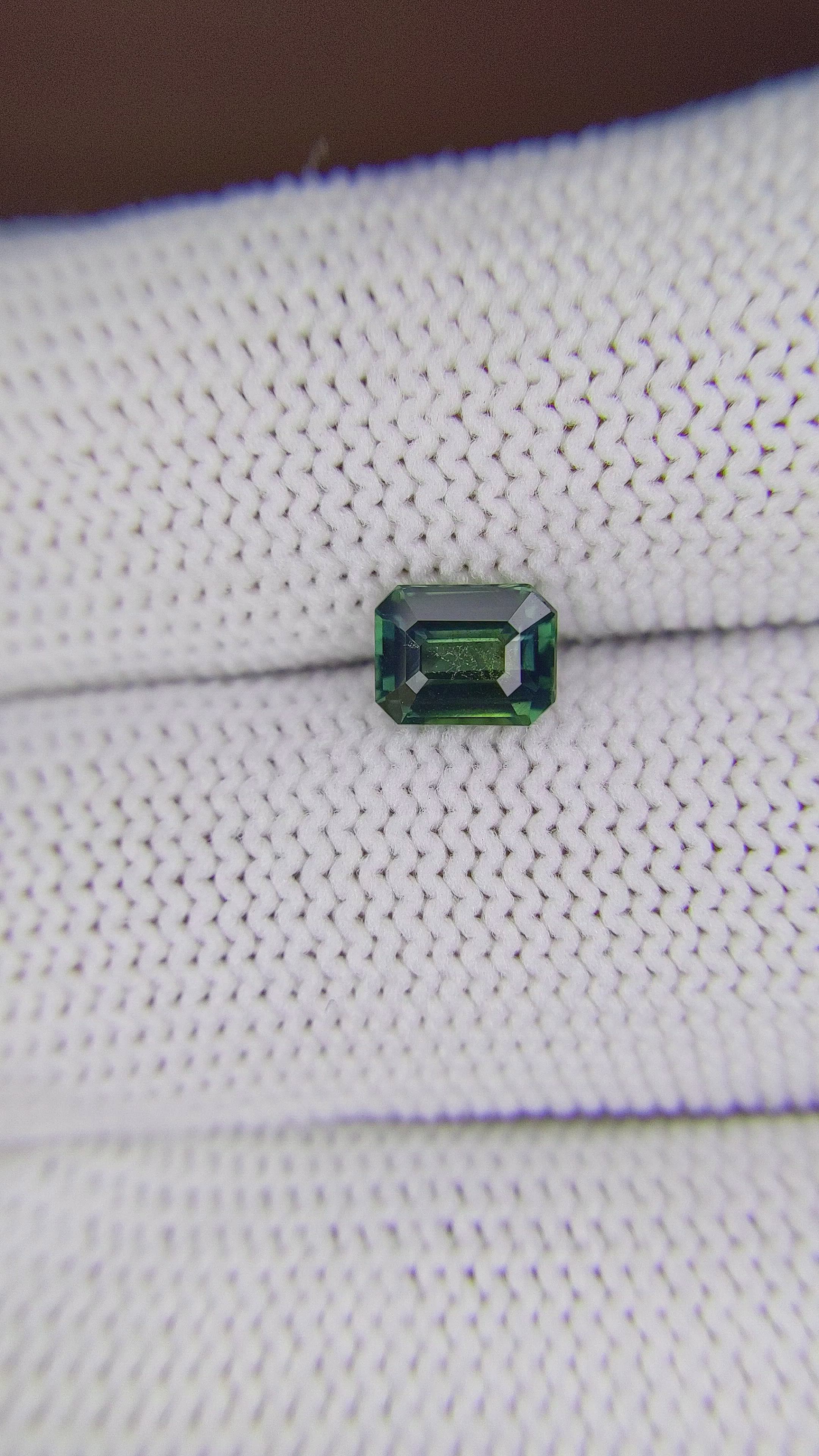 1.04 Ct. Green Sapphire from Tanzania Size Video