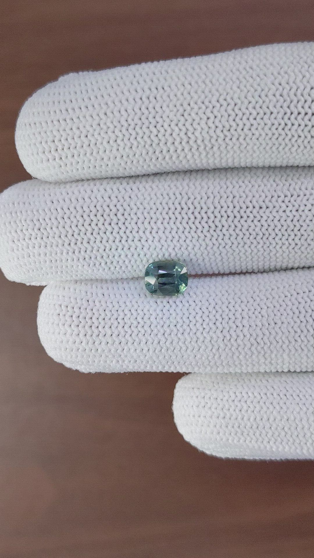 1.56 Ct. Bluish Green Sapphire from Tanzania Size Video