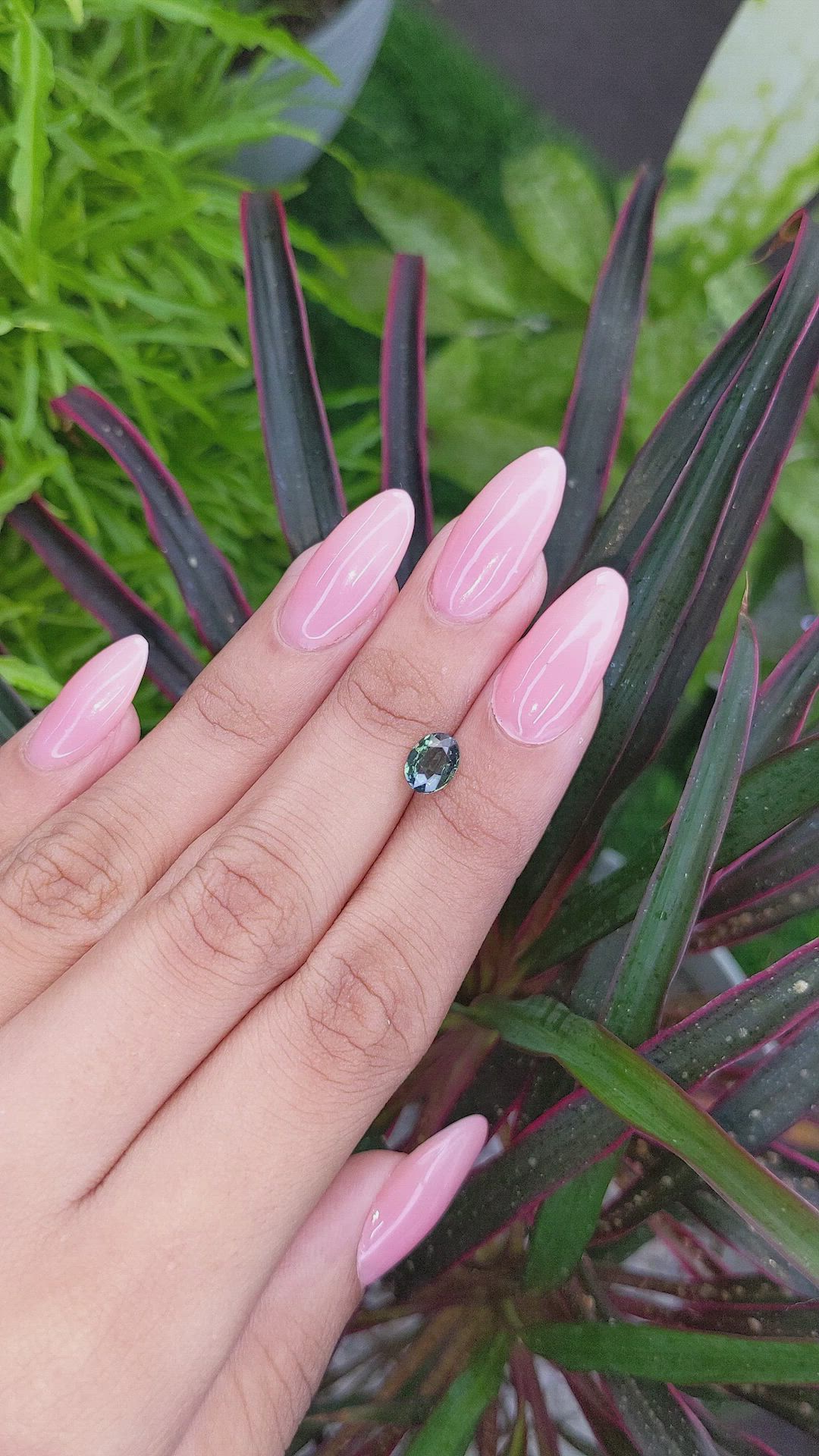 1.52 Ct. Bluish Green Sapphire from Tanzania Size Video