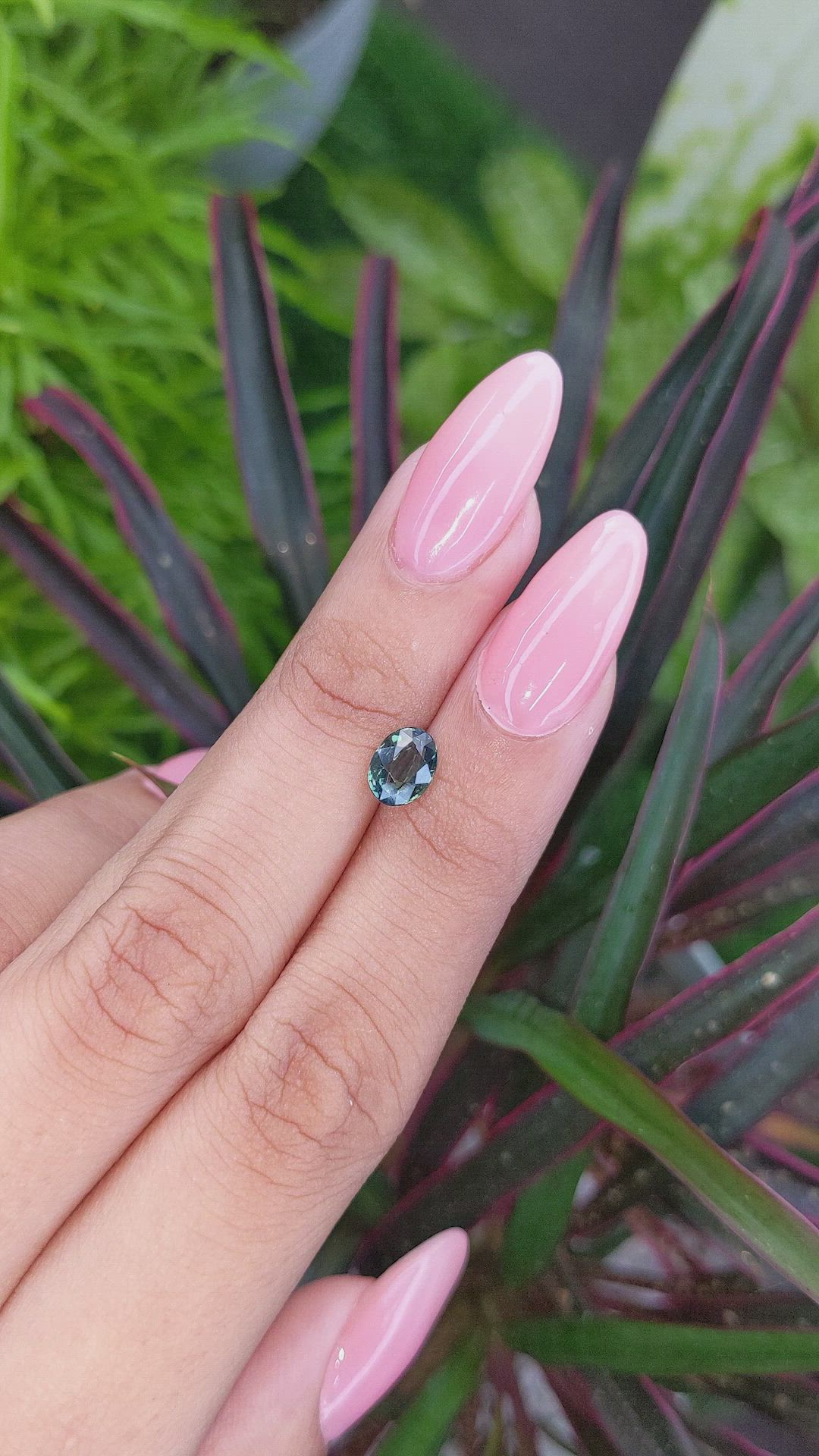 1.52 Ct. Bluish Green Sapphire from Tanzania Size Video