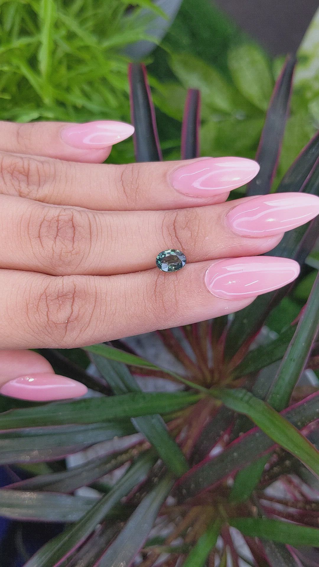 1.52 Ct. Bluish Green Sapphire from Tanzania Size Video