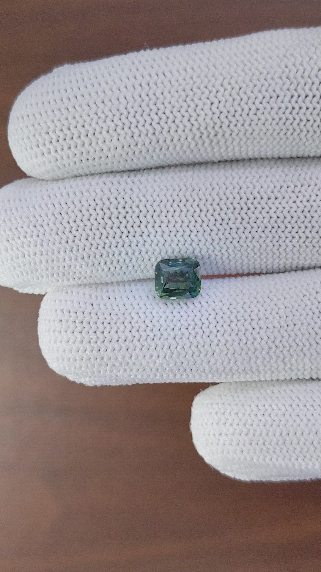 1.52 Ct. Bluish Green Sapphire from Tanzania Size Video