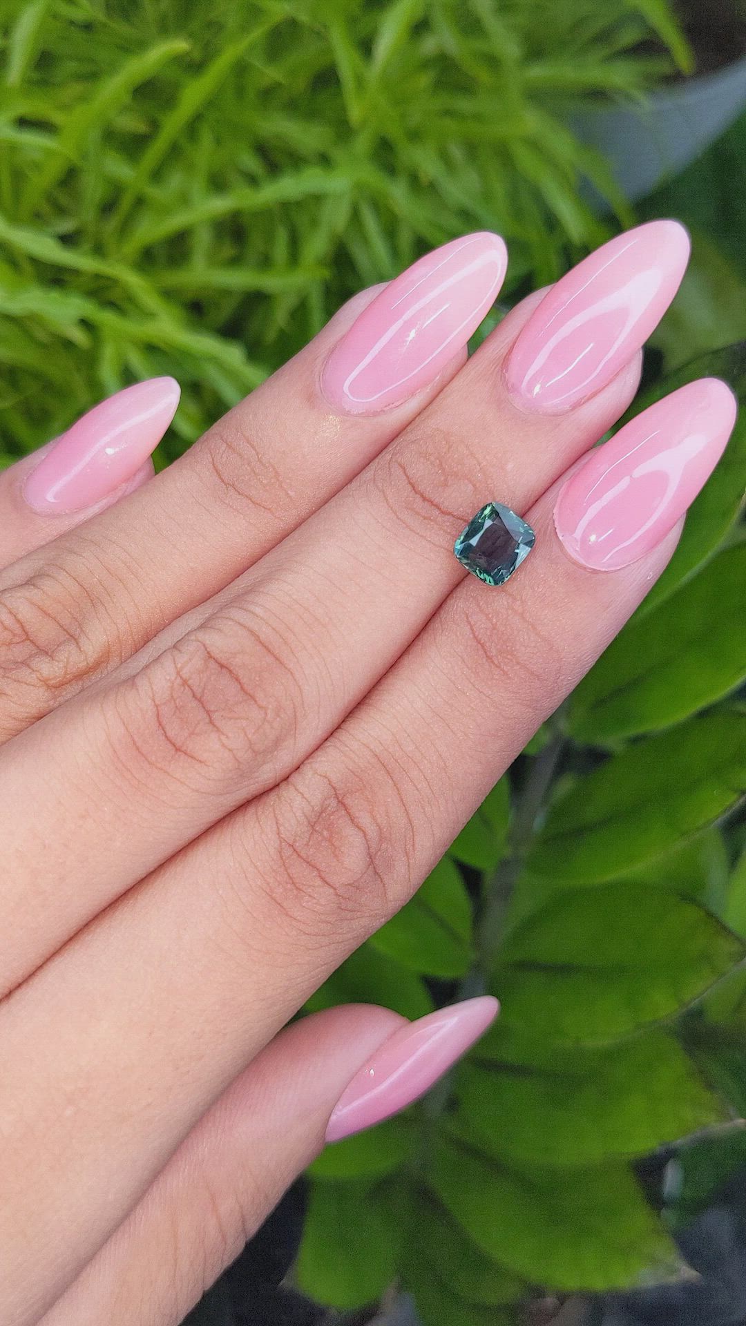 1.52 Ct. Bluish Green Sapphire from Tanzania Size Video