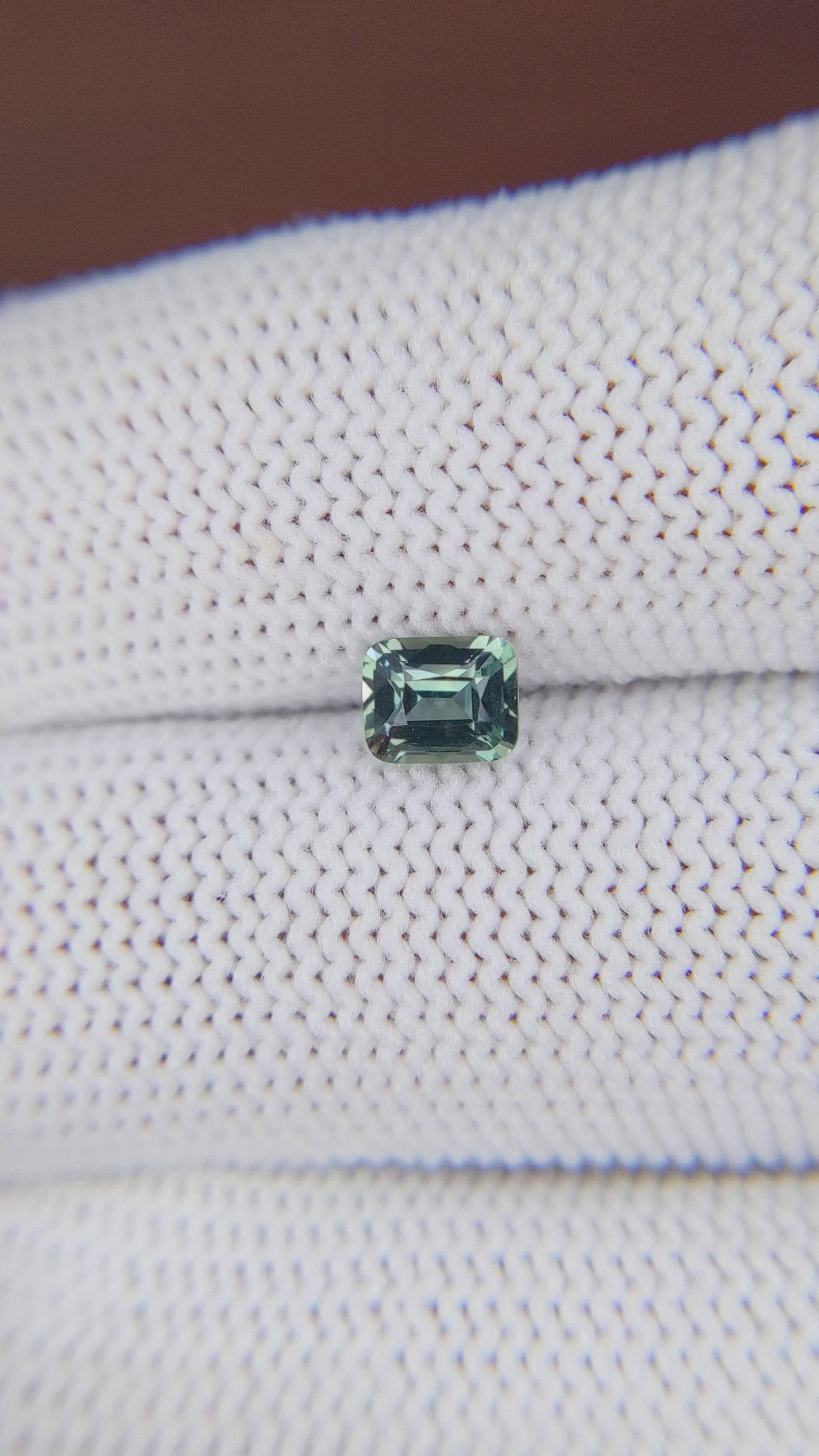 0.70 Ct. Bluish Green Sapphire from Tanzania Size Video