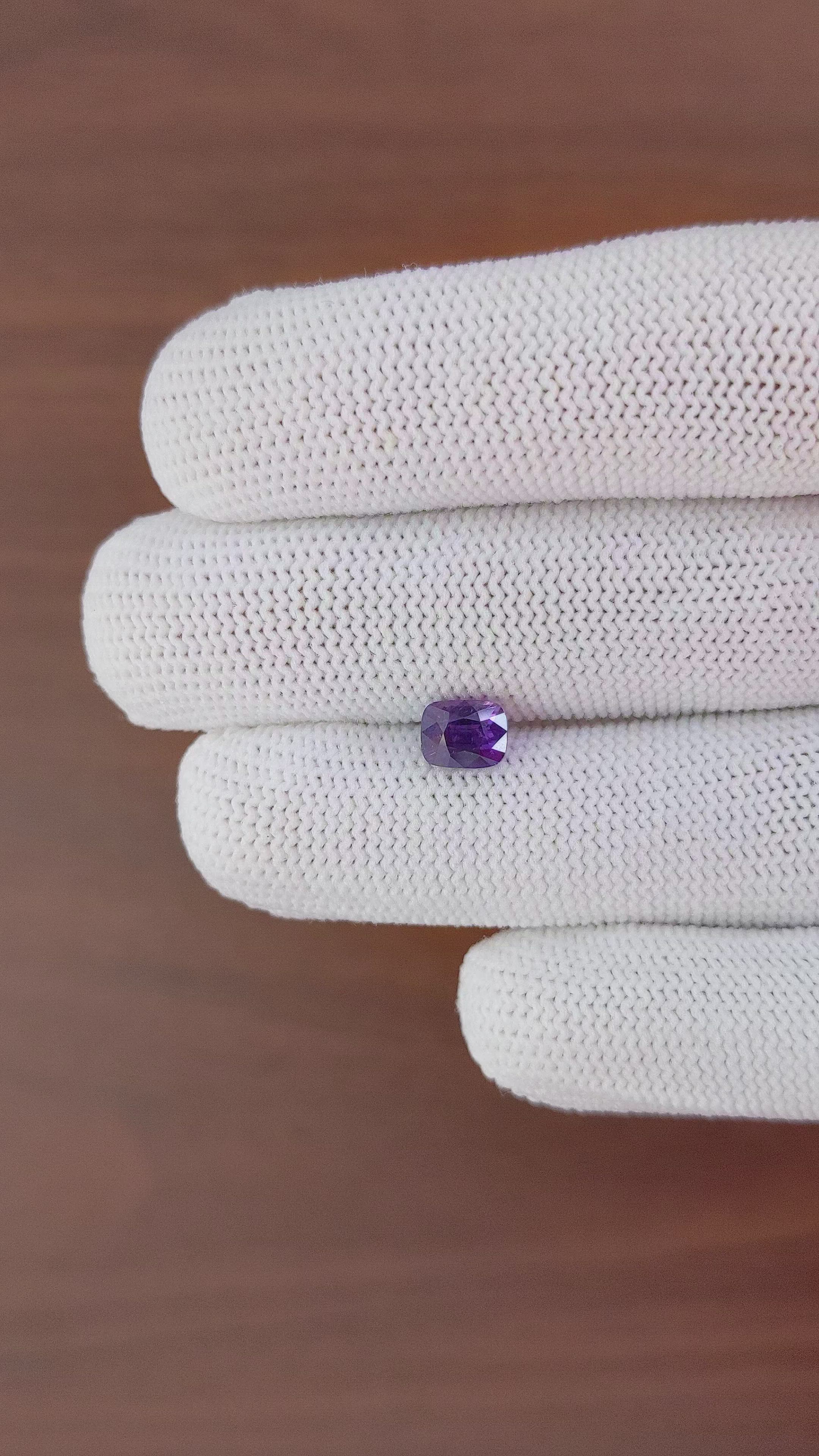 1.54 Ct. Purple Sapphire from Tanzania Size Video