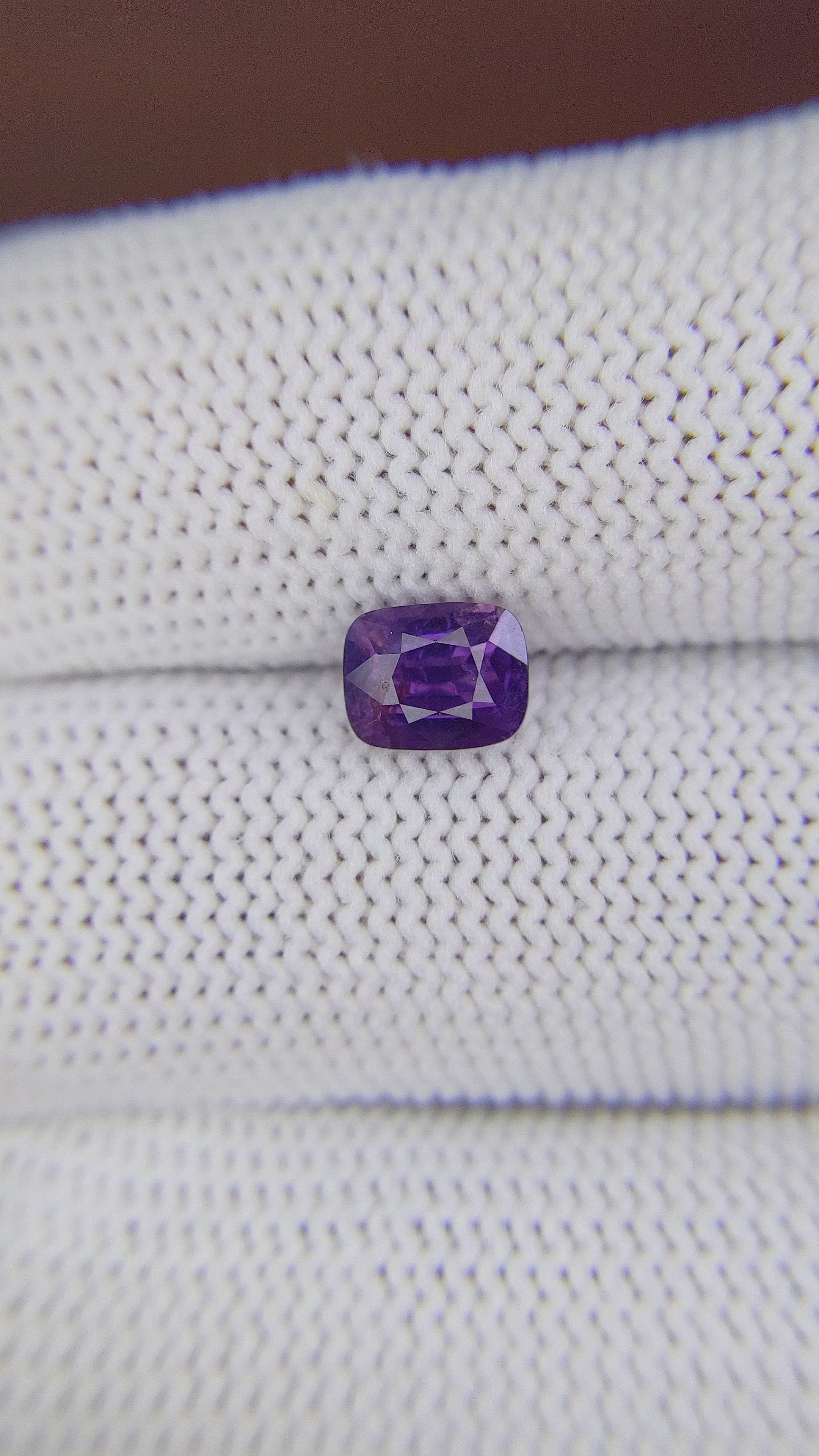 1.54 Ct. Purple Sapphire from Tanzania Size Video