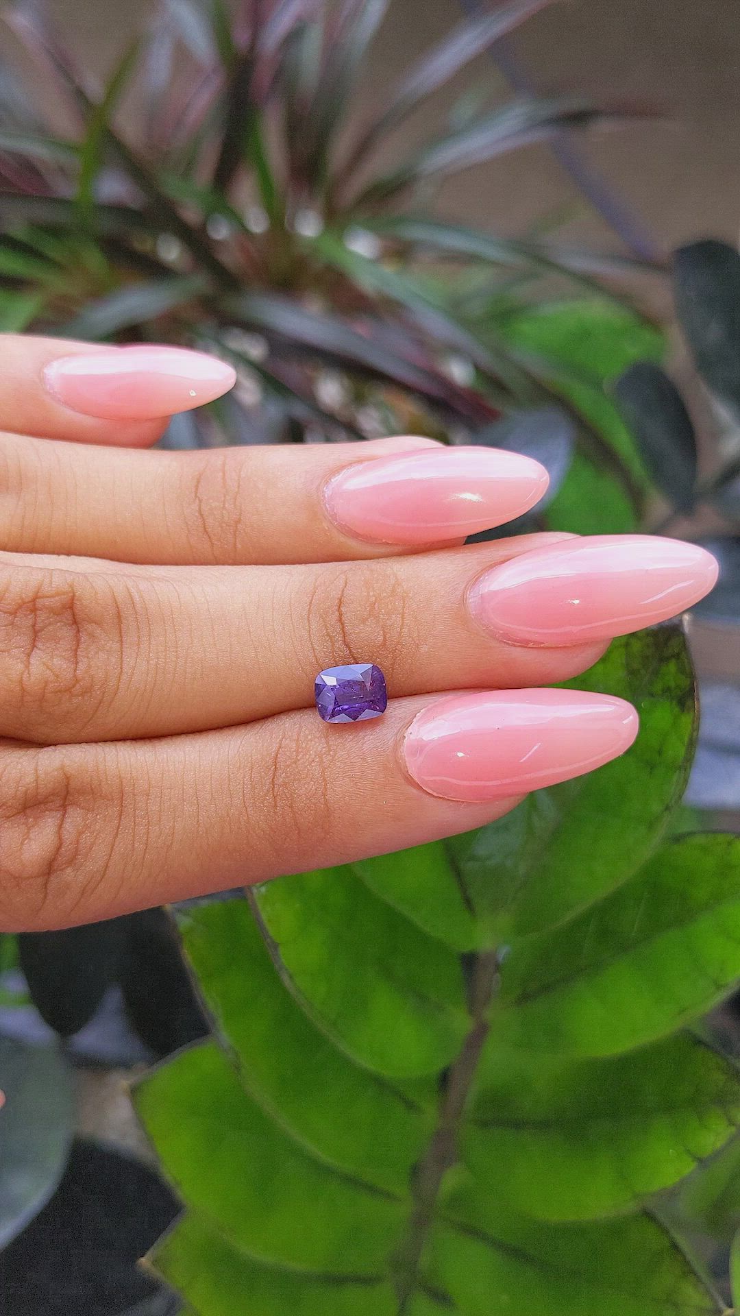 1.54 Ct. Purple Sapphire from Tanzania Size Video