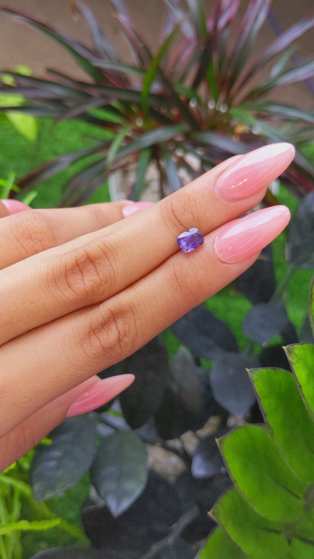 1.54 Ct. Purple Sapphire from Tanzania Size Video