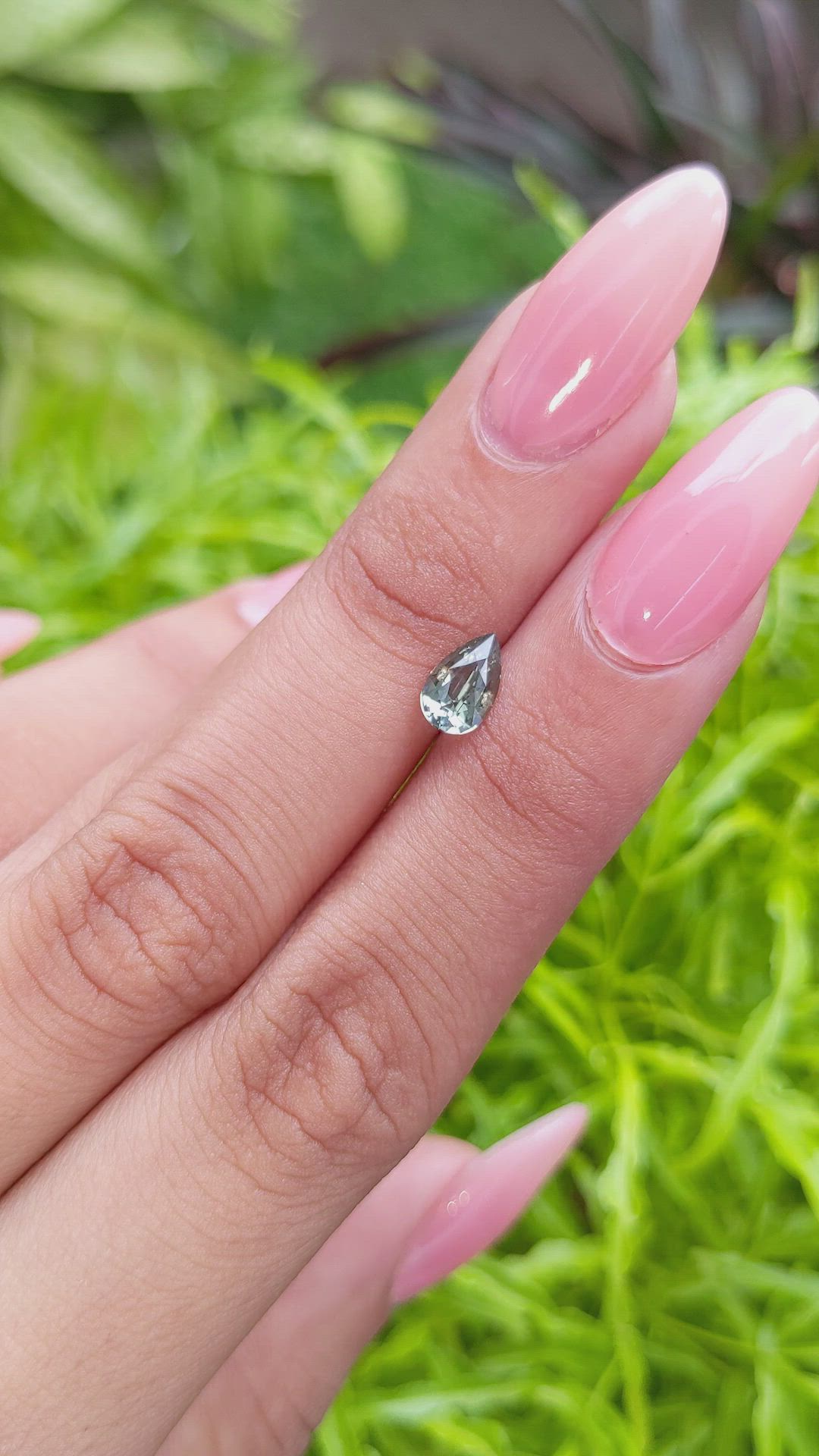 1.03 Ct. Bluish Green Sapphire from Tanzania Size Video