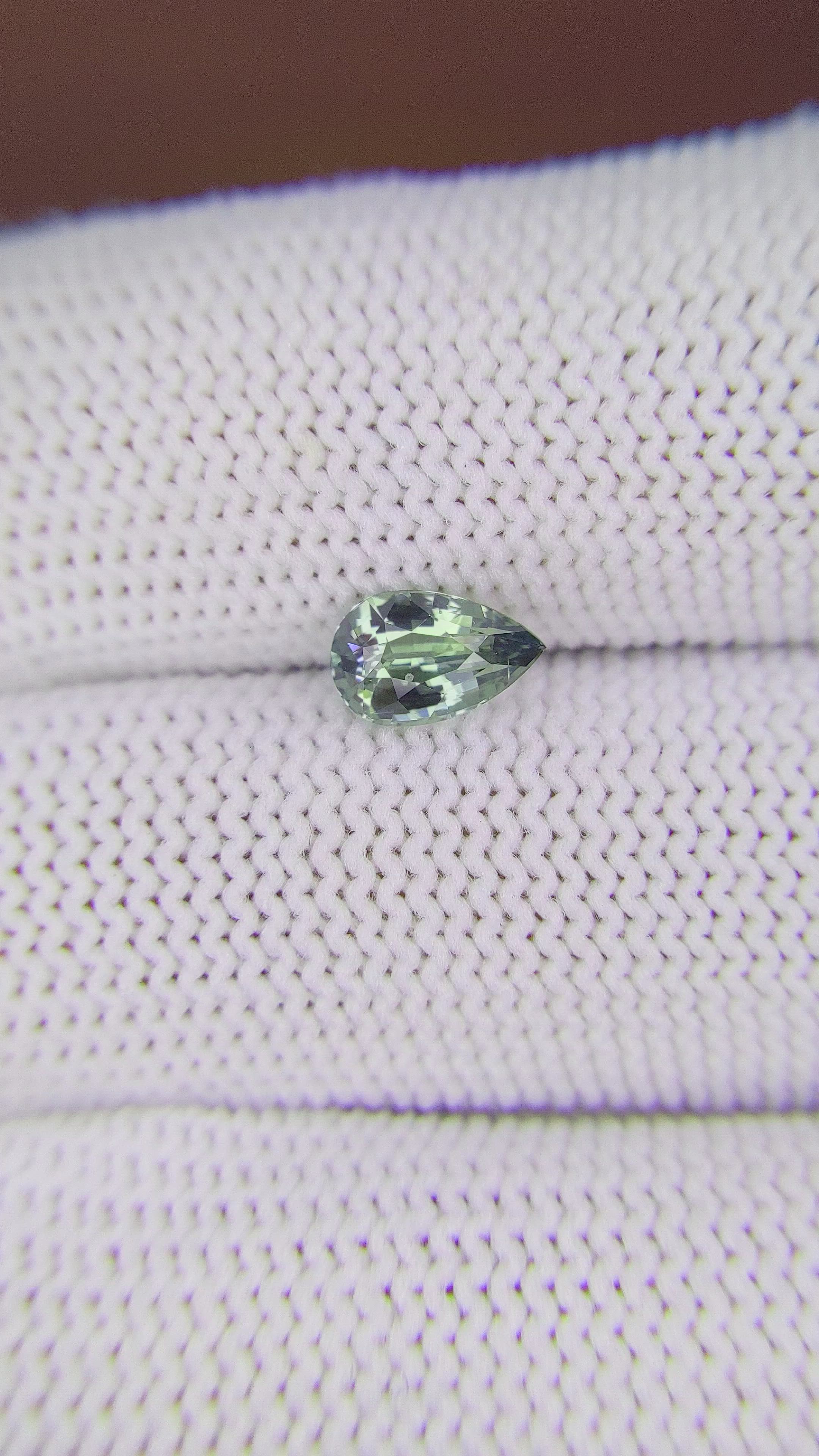 1.03 Ct. Bluish Green Sapphire from Tanzania Size Video