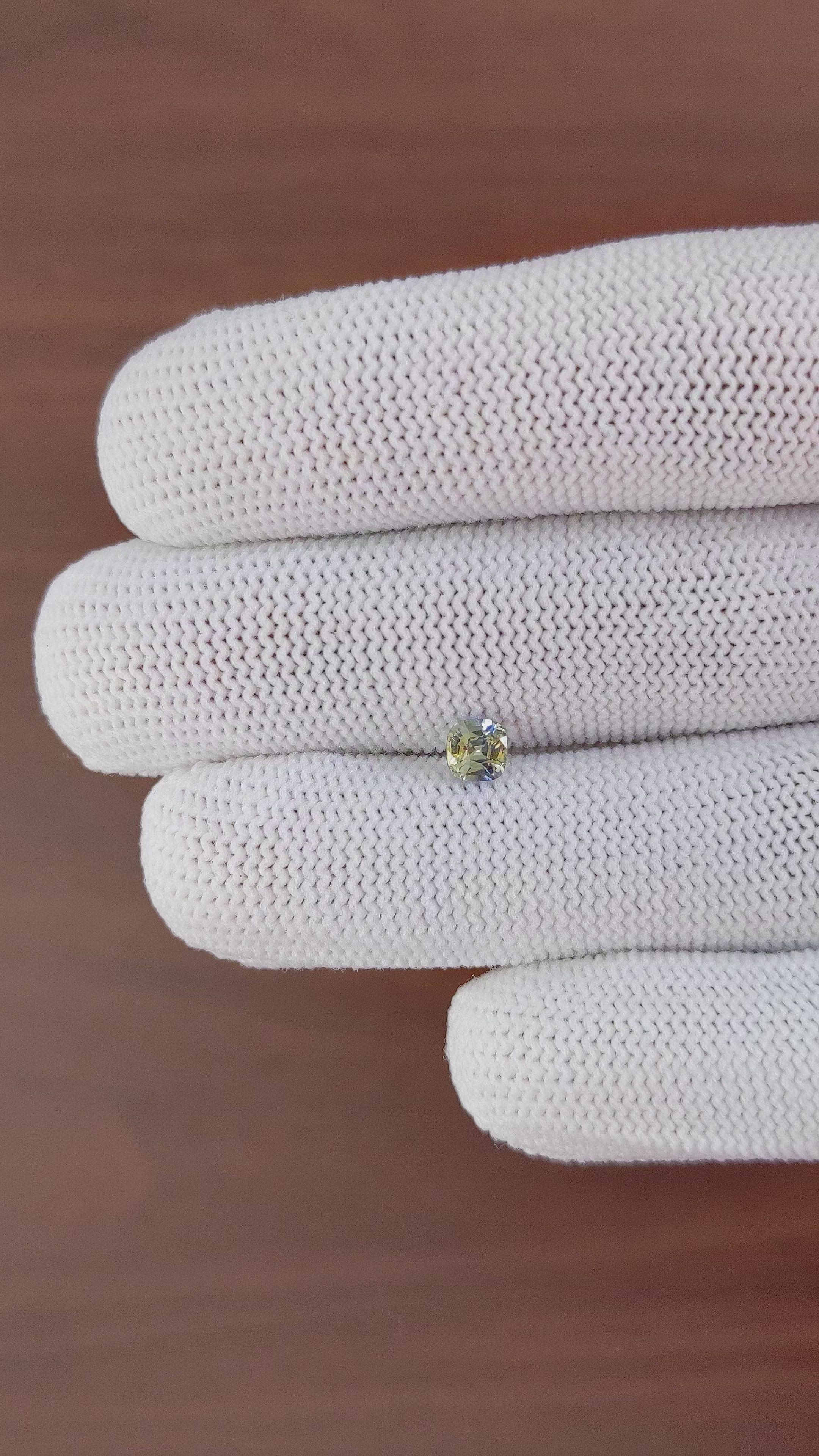 0.62 Ct. Bi Color Sapphire from Tanzania Size Video