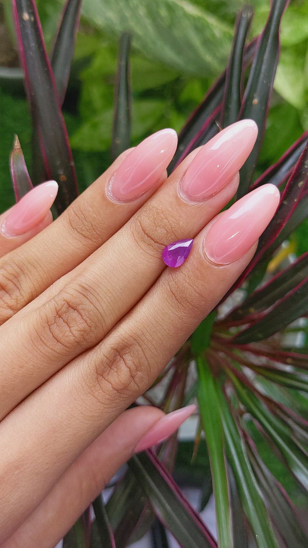 1.55 Ct. Pinkish Purple Sapphire from Tanzania Size Video