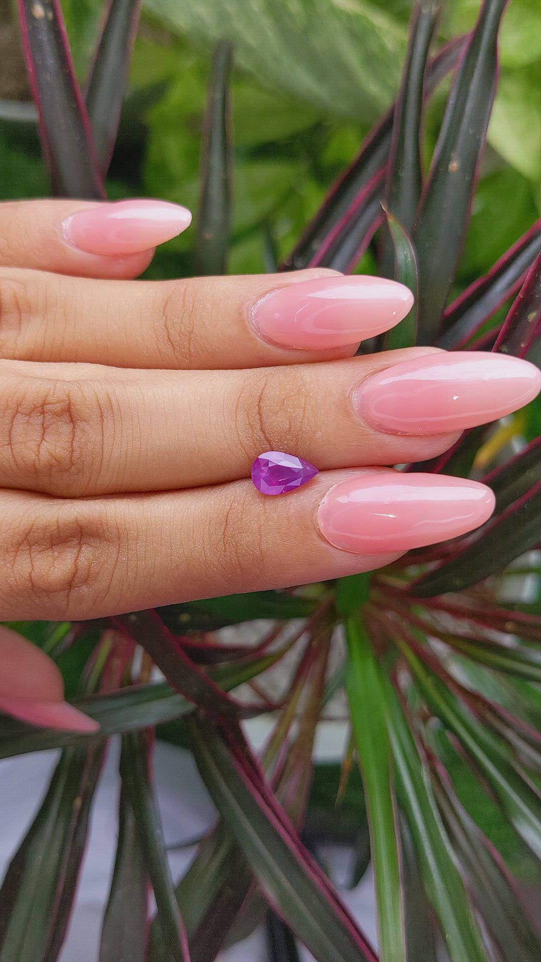 1.55 Ct. Pinkish Purple Sapphire from Tanzania Size Video