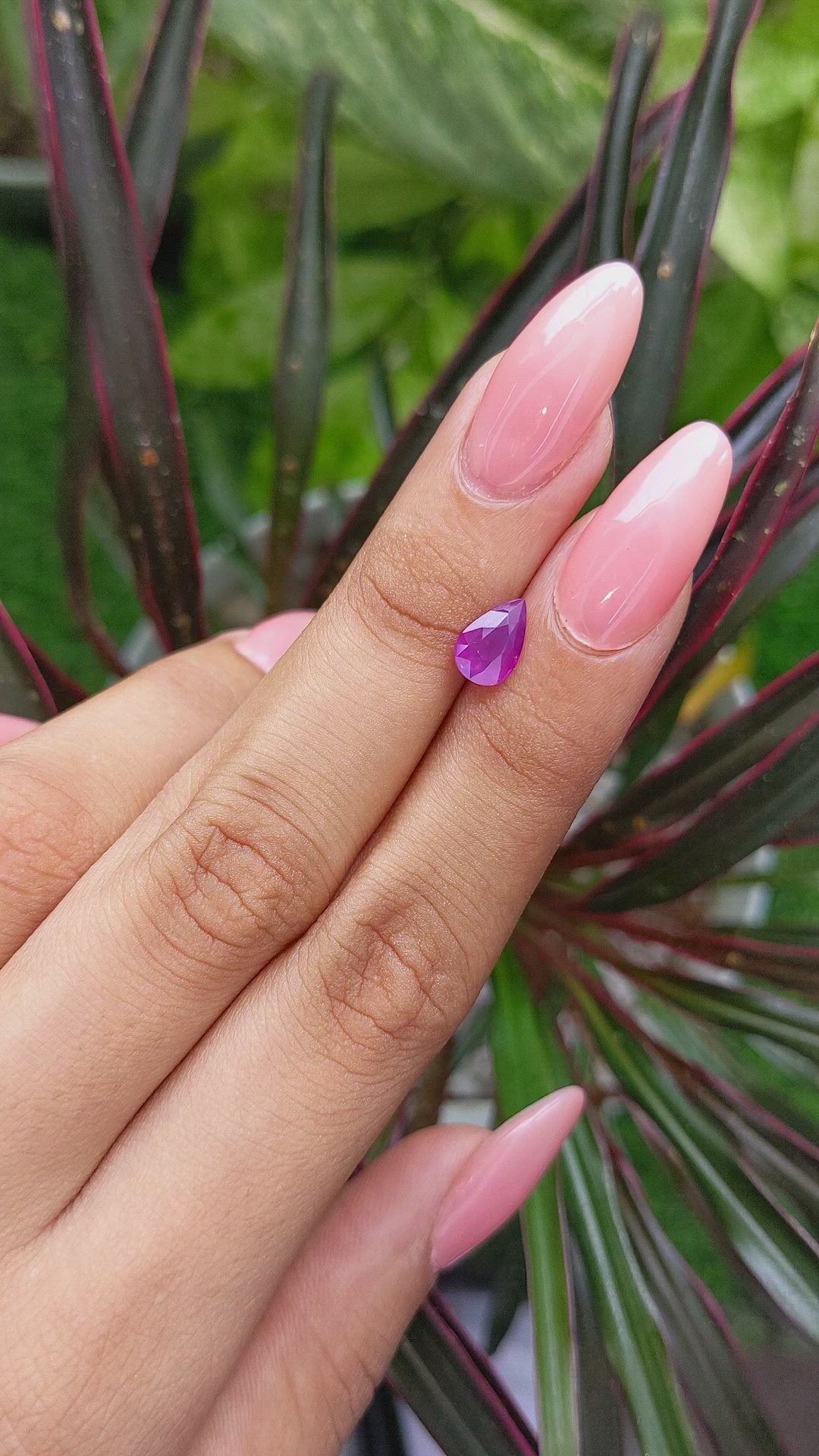 1.55 Ct. Pinkish Purple Sapphire from Tanzania Size Video