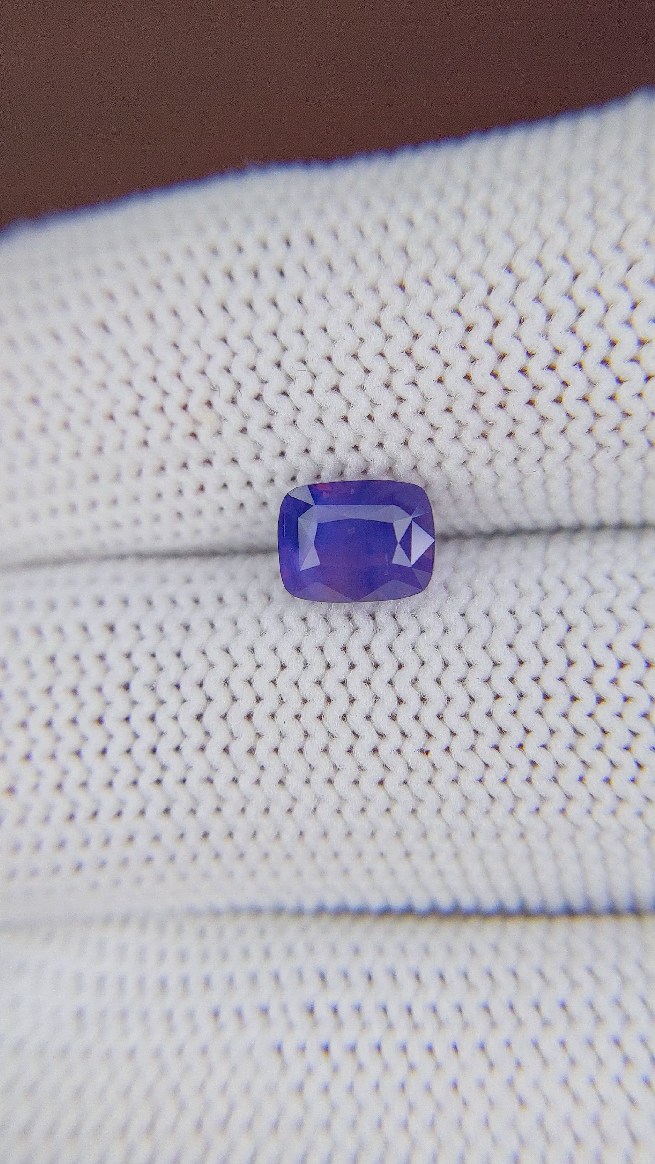 1.60 Ct. Purplish Blue Sapphire from Tanzania Size Video