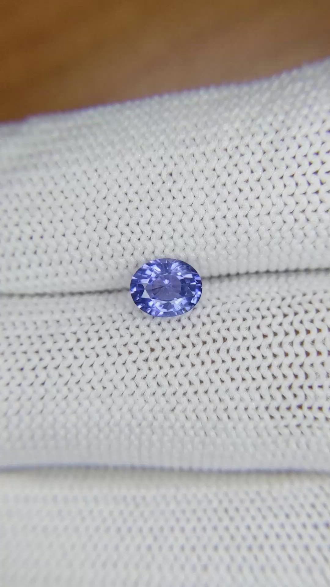 0.87 Ct. Blue Sapphire from Ceylon (Sri Lanka) Size Video