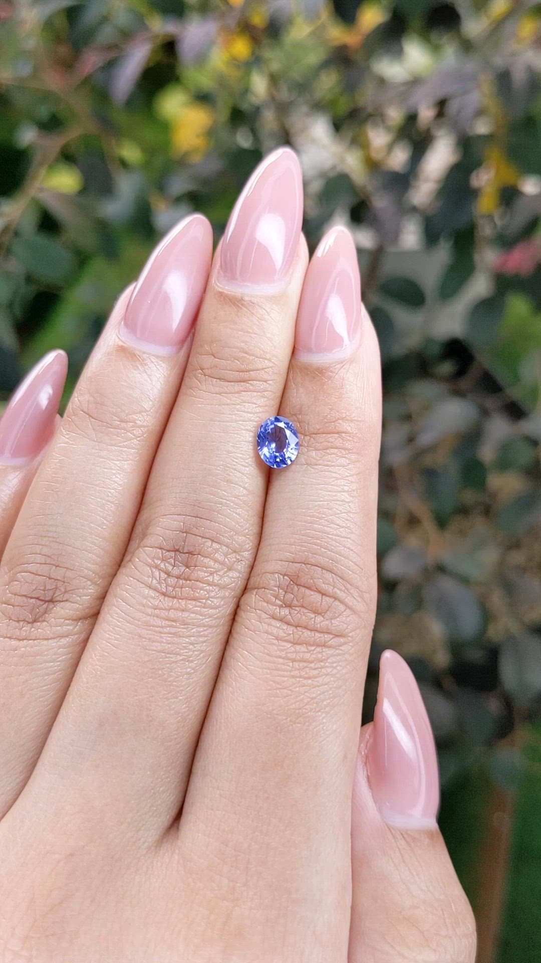 0.87 Ct. Blue Sapphire from Ceylon (Sri Lanka) Size Video