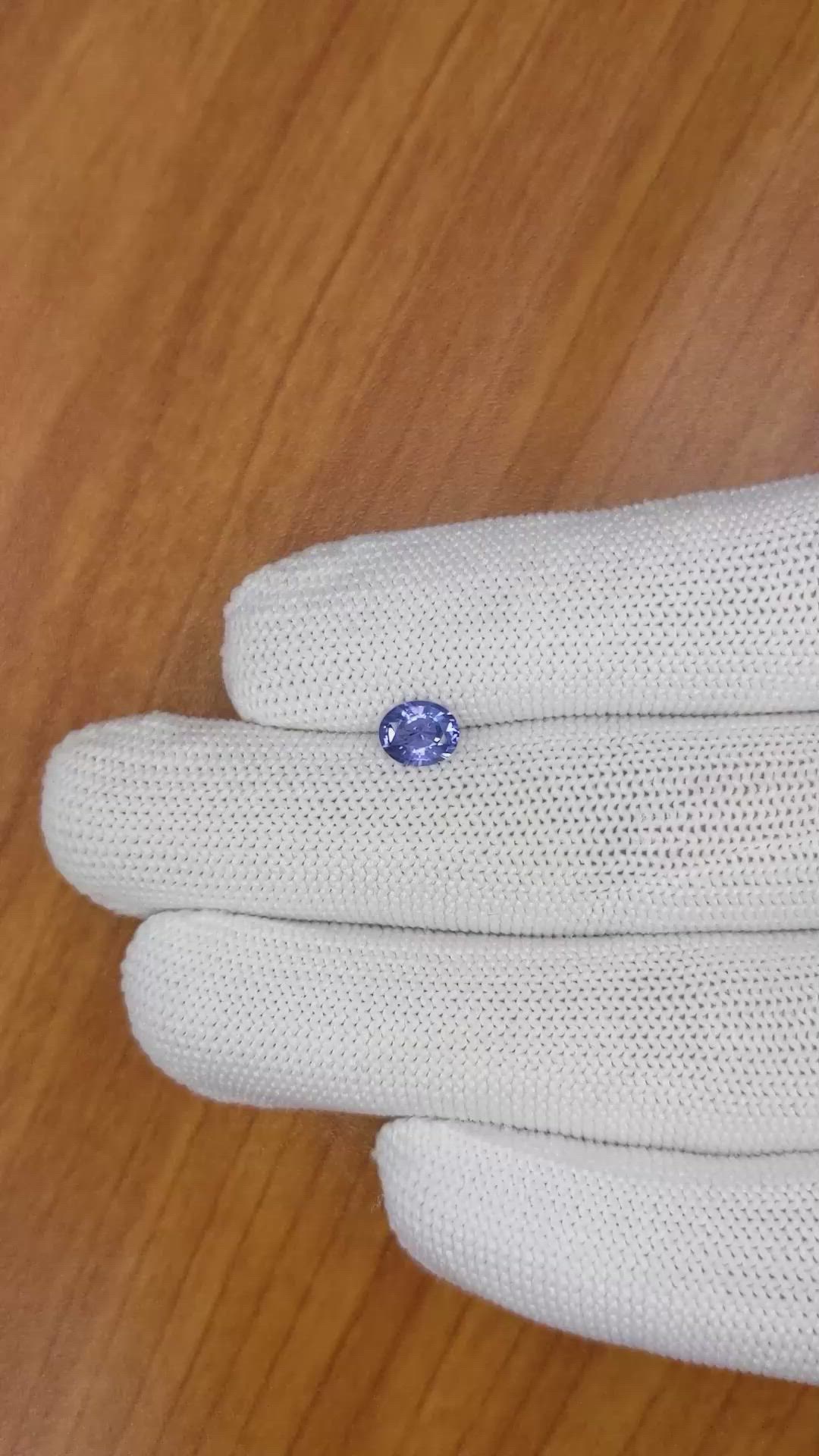 0.87 Ct. Blue Sapphire from Ceylon (Sri Lanka) Size Video