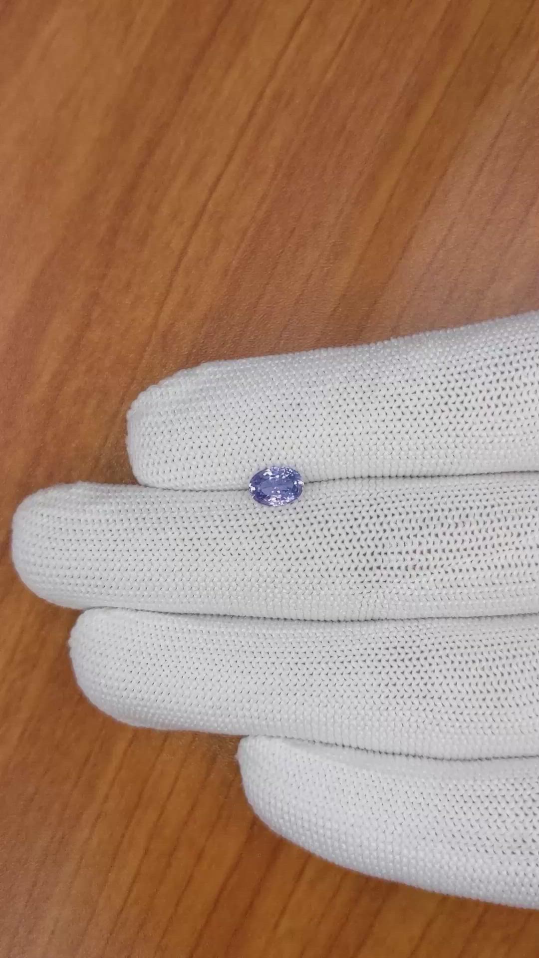 0.97 Ct. Violet Sapphire from Ceylon (Sri Lanka) Size Video
