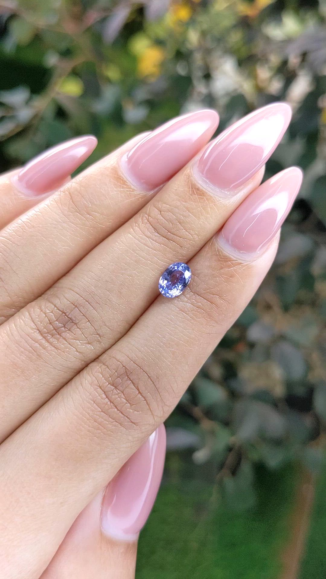 0.97 Ct. Violet Sapphire from Ceylon (Sri Lanka) Size Video