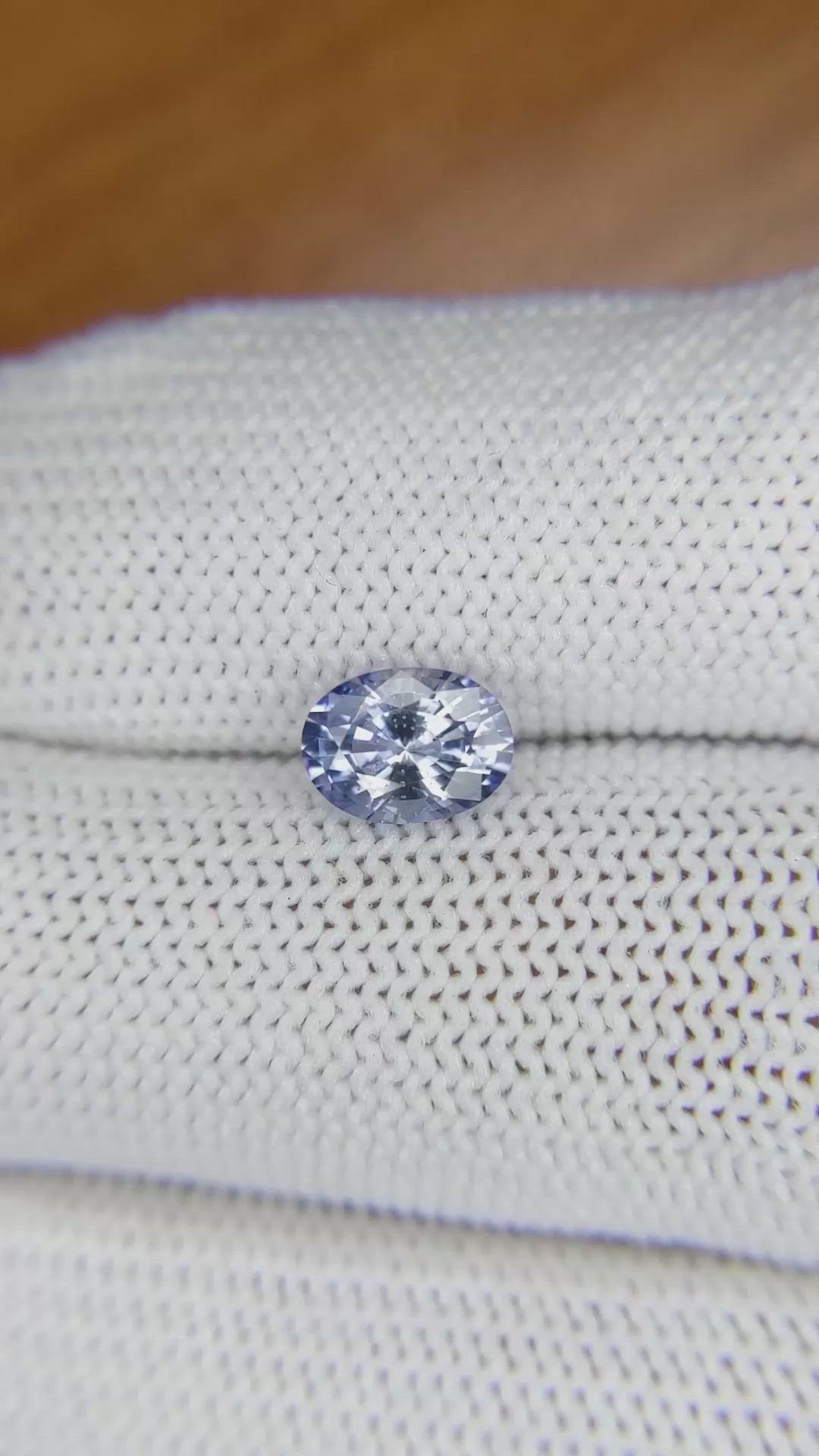 1.33 Ct. Blue Sapphire from Ceylon (Sri Lanka) Size Video