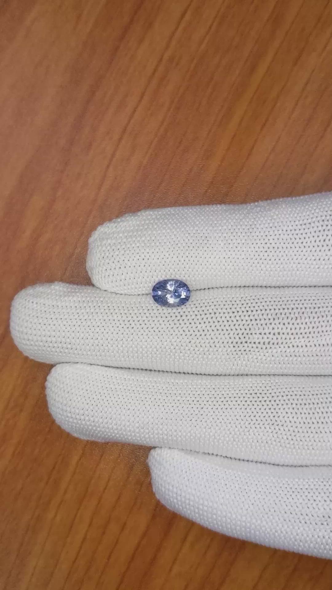1.33 Ct. Blue Sapphire from Ceylon (Sri Lanka) Size Video