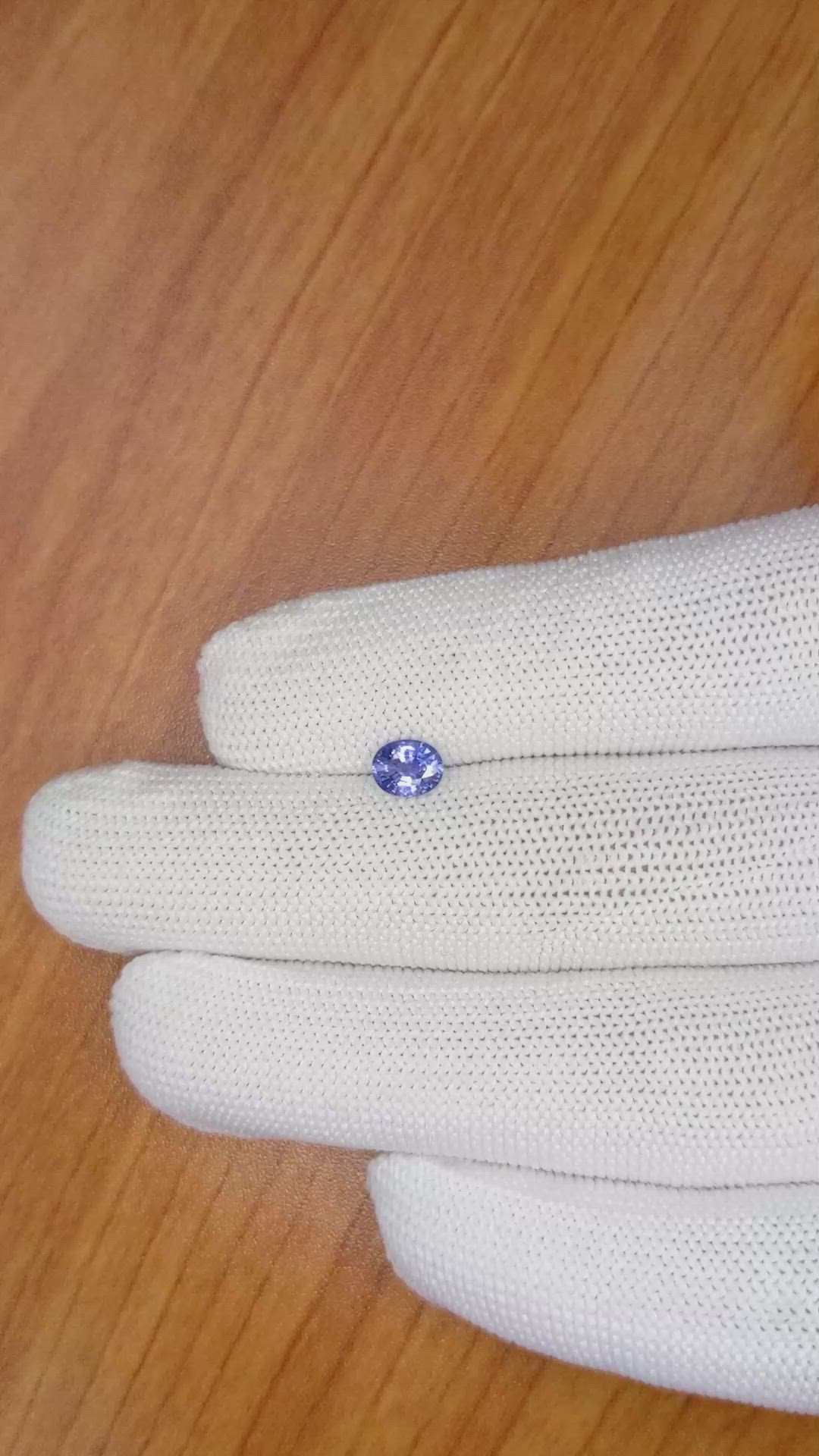 0.68 Ct. Blue Sapphire from Ceylon (Sri Lanka) Size Video