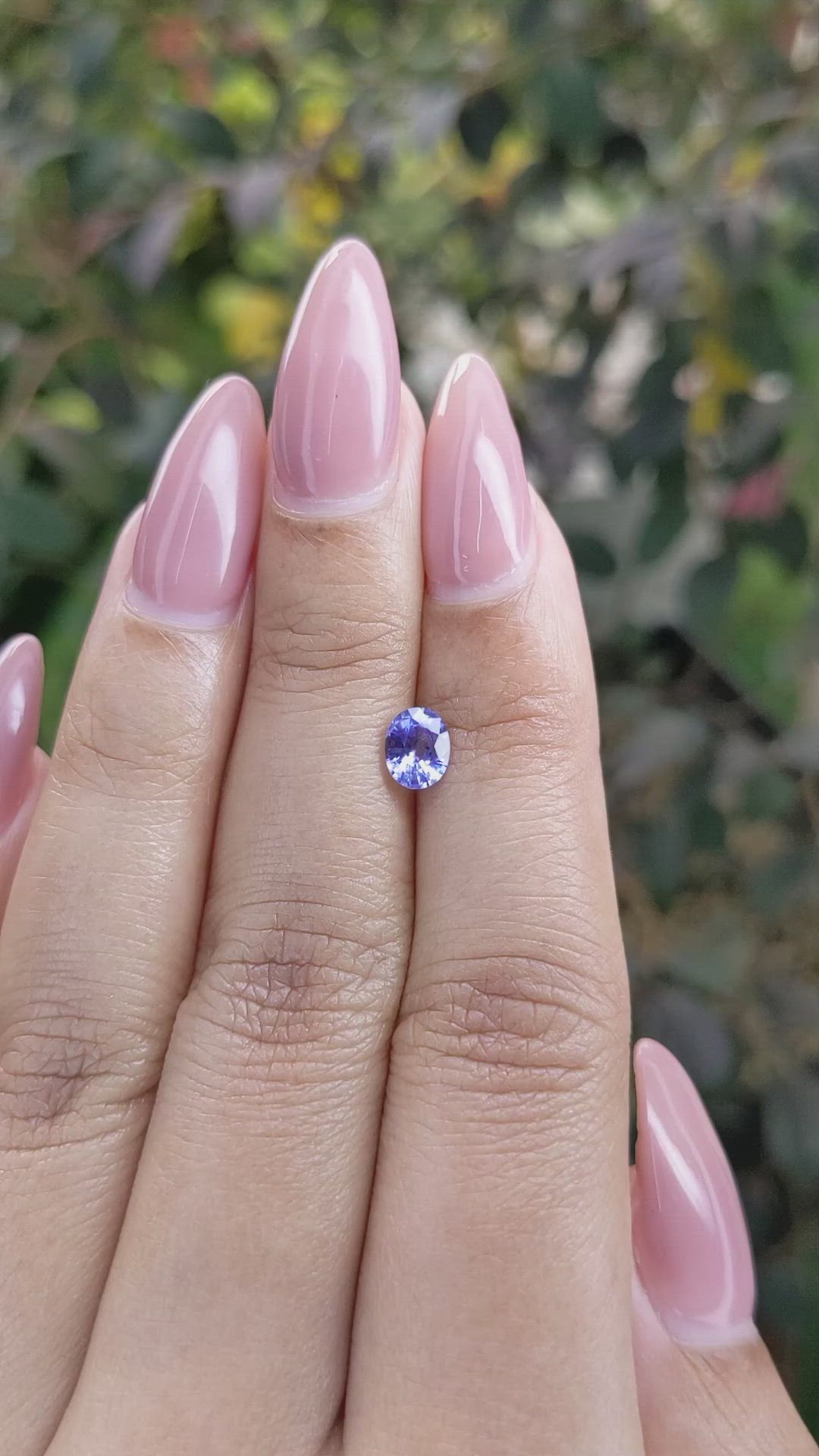 0.68 Ct. Blue Sapphire from Ceylon (Sri Lanka) Size Video