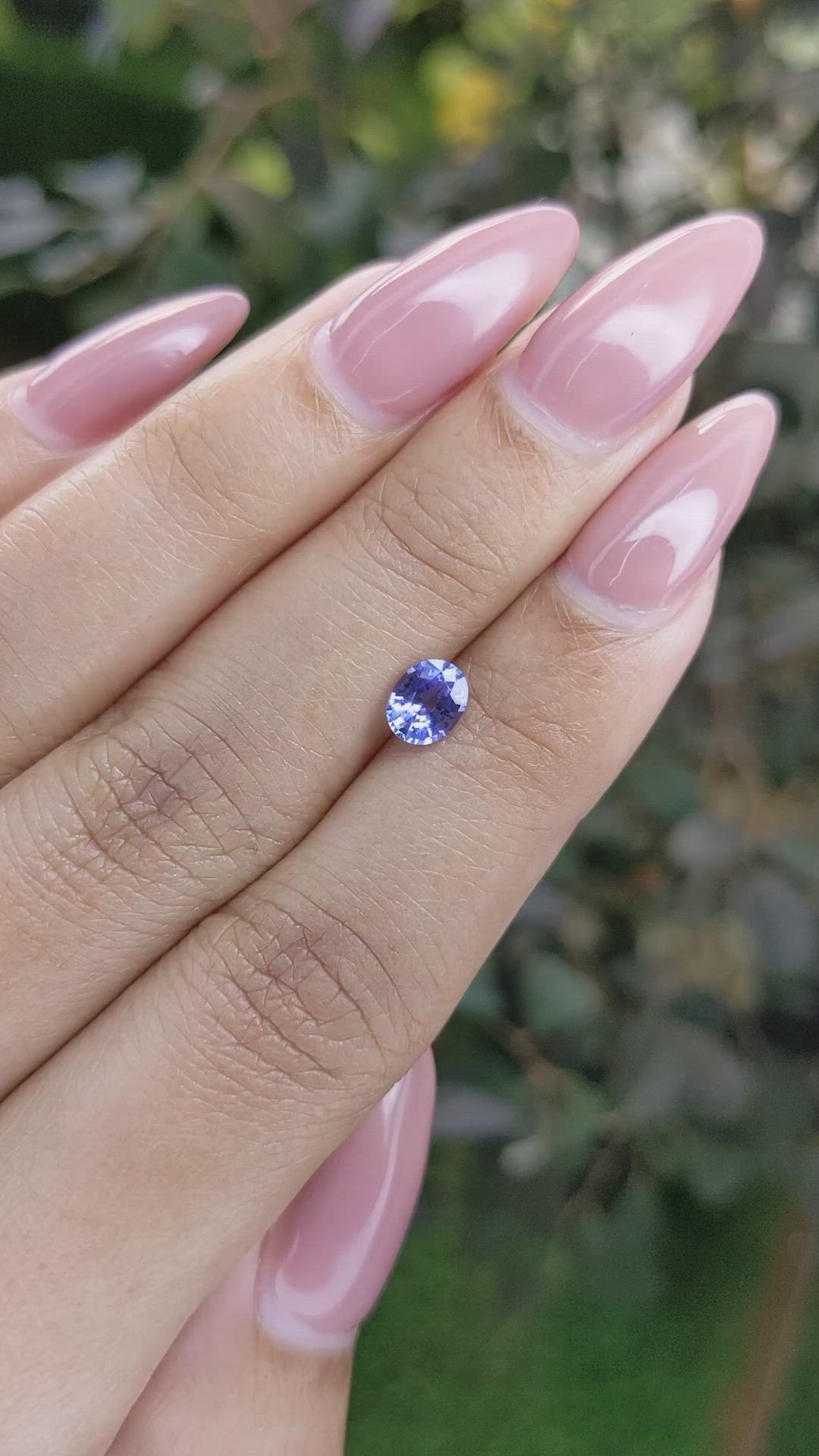 0.68 Ct. Blue Sapphire from Ceylon (Sri Lanka) Size Video