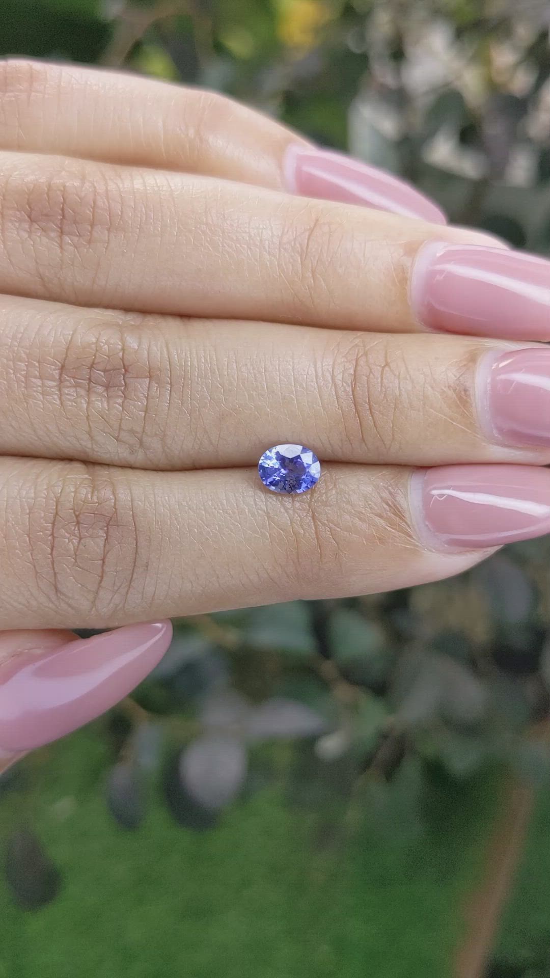 0.68 Ct. Blue Sapphire from Ceylon (Sri Lanka) Size Video