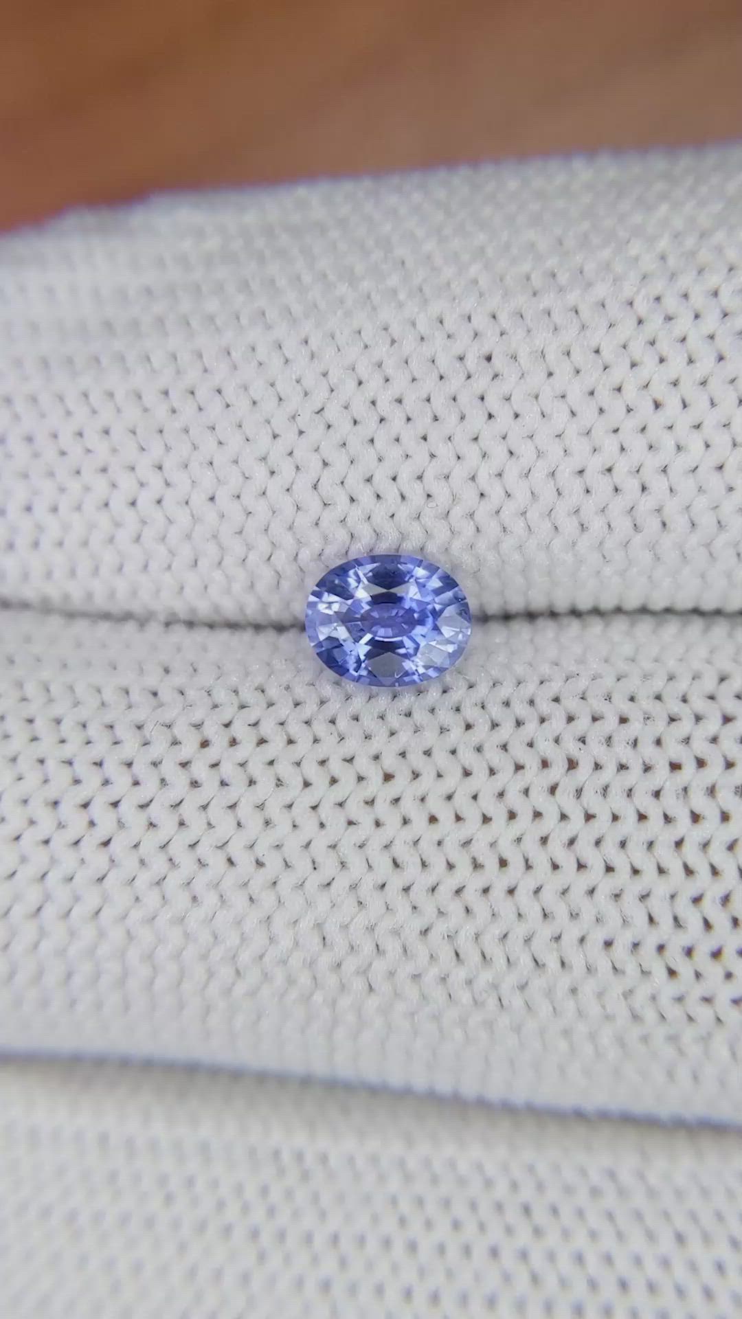 0.68 Ct. Blue Sapphire from Ceylon (Sri Lanka) Size Video